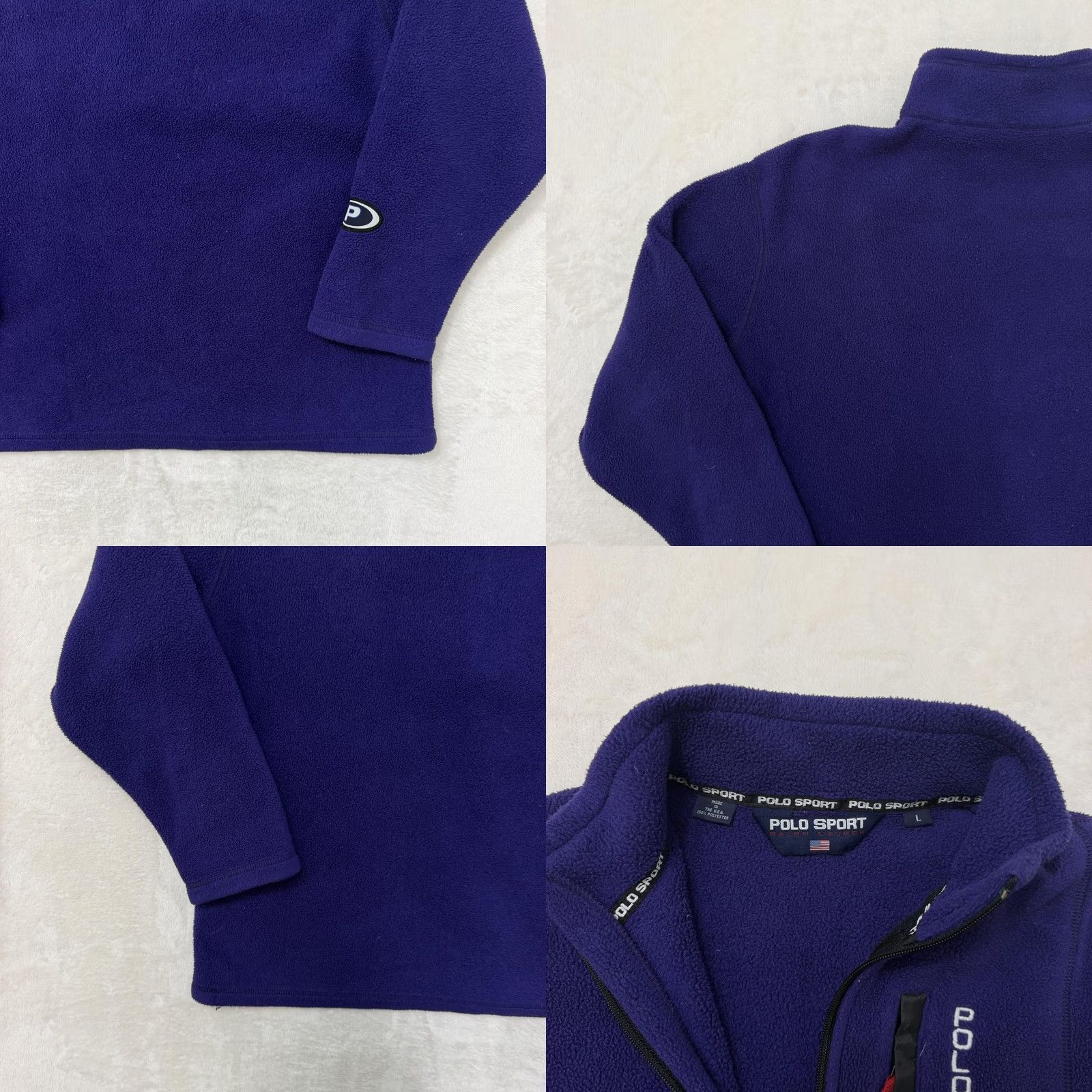 Polo Ralph Lauren Polo Ralph Lauren Sport Sweater Mens Large Purple 1/2 Zip Fleece Pullover Jacket Size US L / EU 52-54 / 3 - 9 Thumbnail