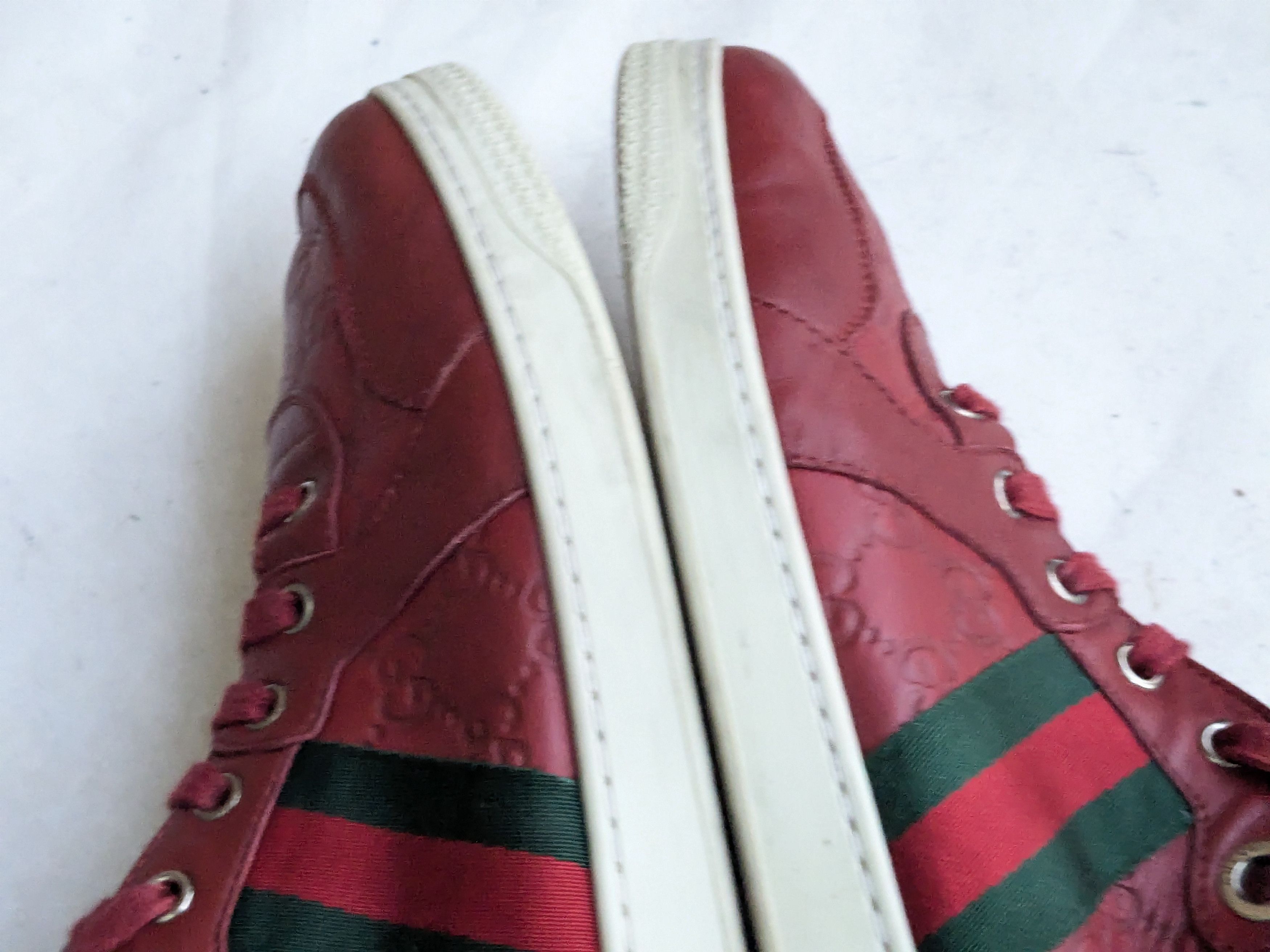Gucci Gucci Monogram Sneakers 12.5 Leather GG Logo Size US 12.5 / EU 45-46 - 8 Thumbnail