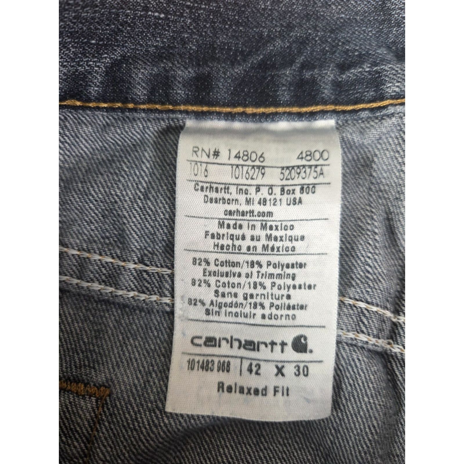 Carhartt Carhartt Jeans Mens 42x30 Blue Relaxed Fit Denim Workwear Jeans Regular Blue Size US 42 / EU 58 - 3 Thumbnail
