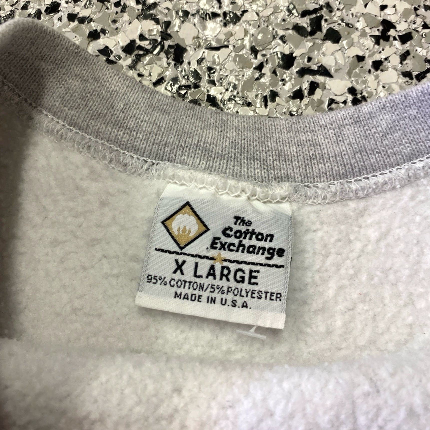 Vintage VINTAGE The Cotton Exchange Champion Reverse Weave Sweatshirt Gray XL Crew Neck Long Sleeve University 90s Holy Cross Men Sag (Wait: that's wrong) Size US XL / EU 56 / 4 - 4 Thumbnail