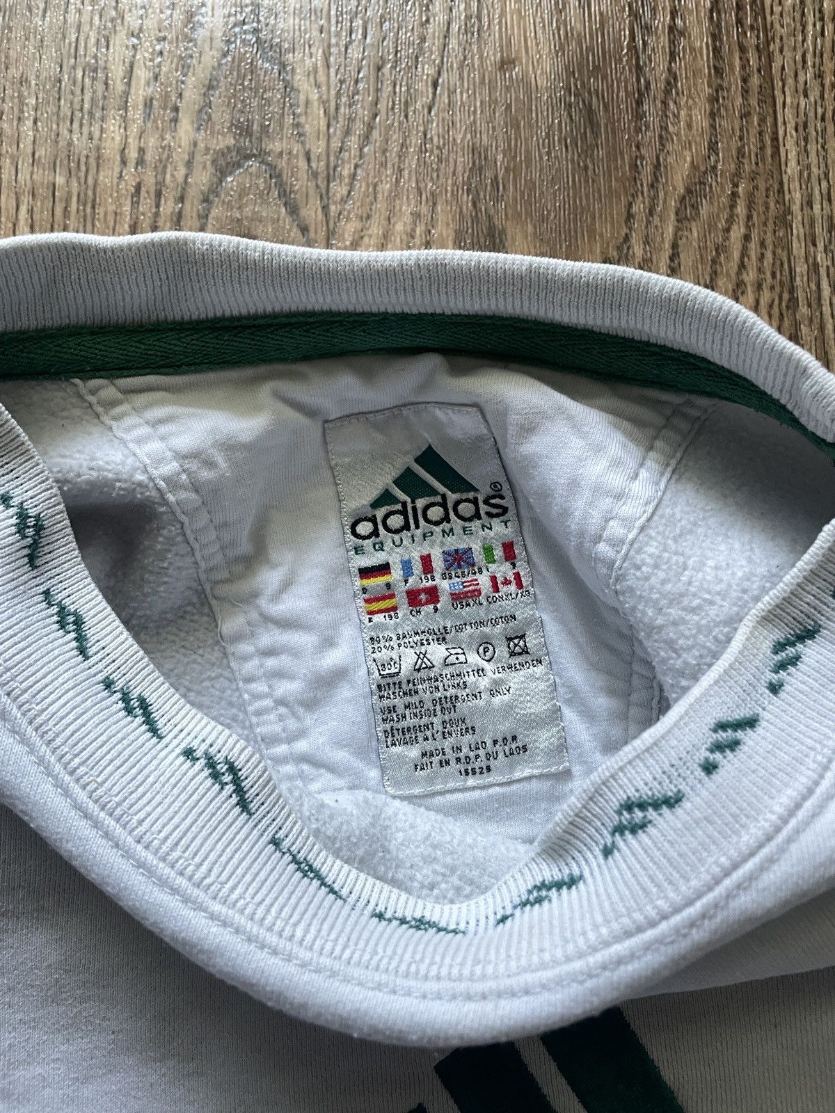 Adidas Vintage Adidas Equipment Sweatshirt Big Logo White Size US XL / EU 56 / 4 - 6 Thumbnail
