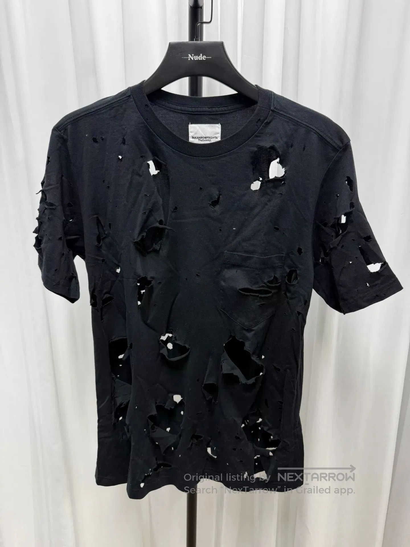 Comme des Garcons Homme Plus soloist oversized ripped short sleeve t-shirt. Size US L / EU 52-54 / 3 - 1 Thumbnail