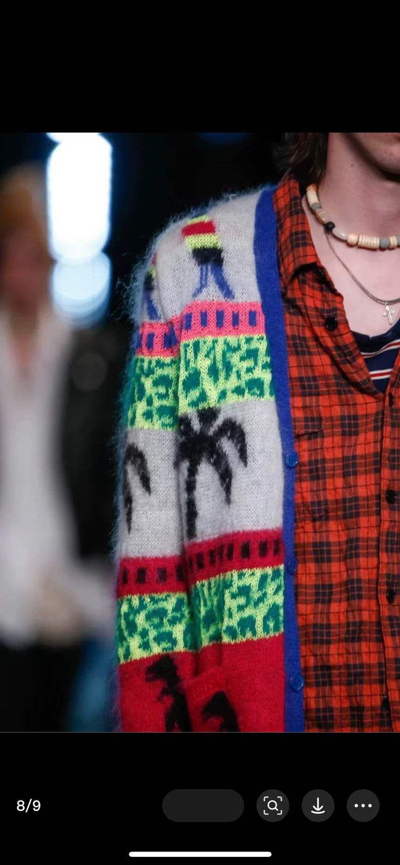 Yves Saint Laurent Saint Laurent 16 SS Coconut Dinosaur Cardigan shirt 2501-N Size US XS / EU 42 / 0 - 8 Thumbnail