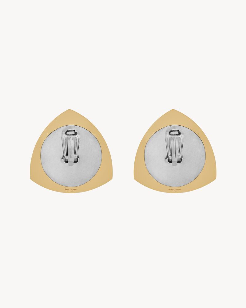 Saint Laurent Paris o1s1wg110126 788236 Size: OS / Shield Earrings in Metal Size ONE SIZE - 2 Thumbnail