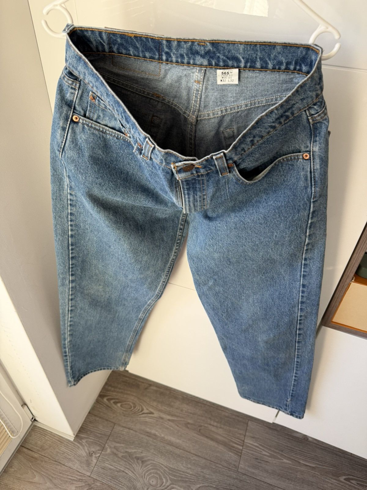 Levi's ‼️Vintage Levi’s Grey 565 Red Tab Denim Made in USA🇺🇸Jeans‼️ Size US 32 / EU 48 - 19 Thumbnail