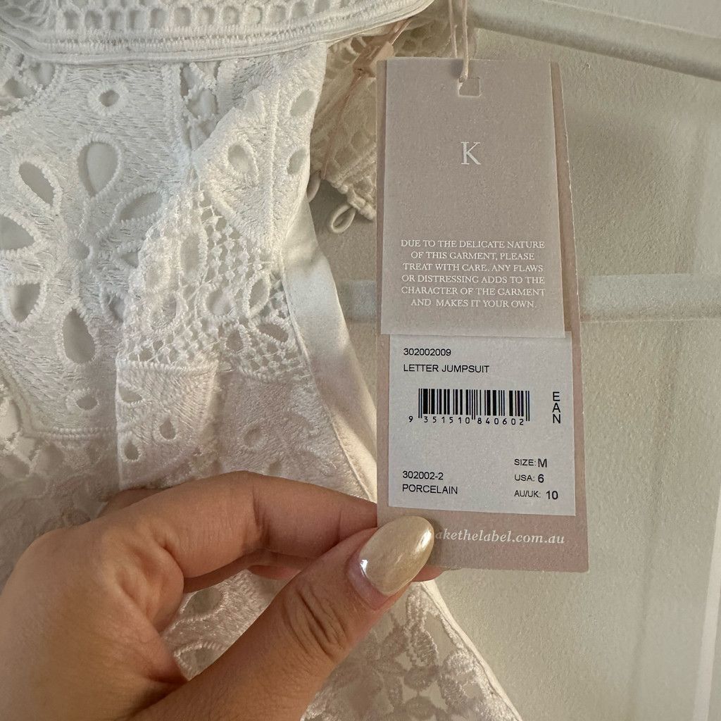 Other Keepsake White Halter Lace Jumpsuit Size M Size 32" / US 10 / IT 46 - 9 Thumbnail
