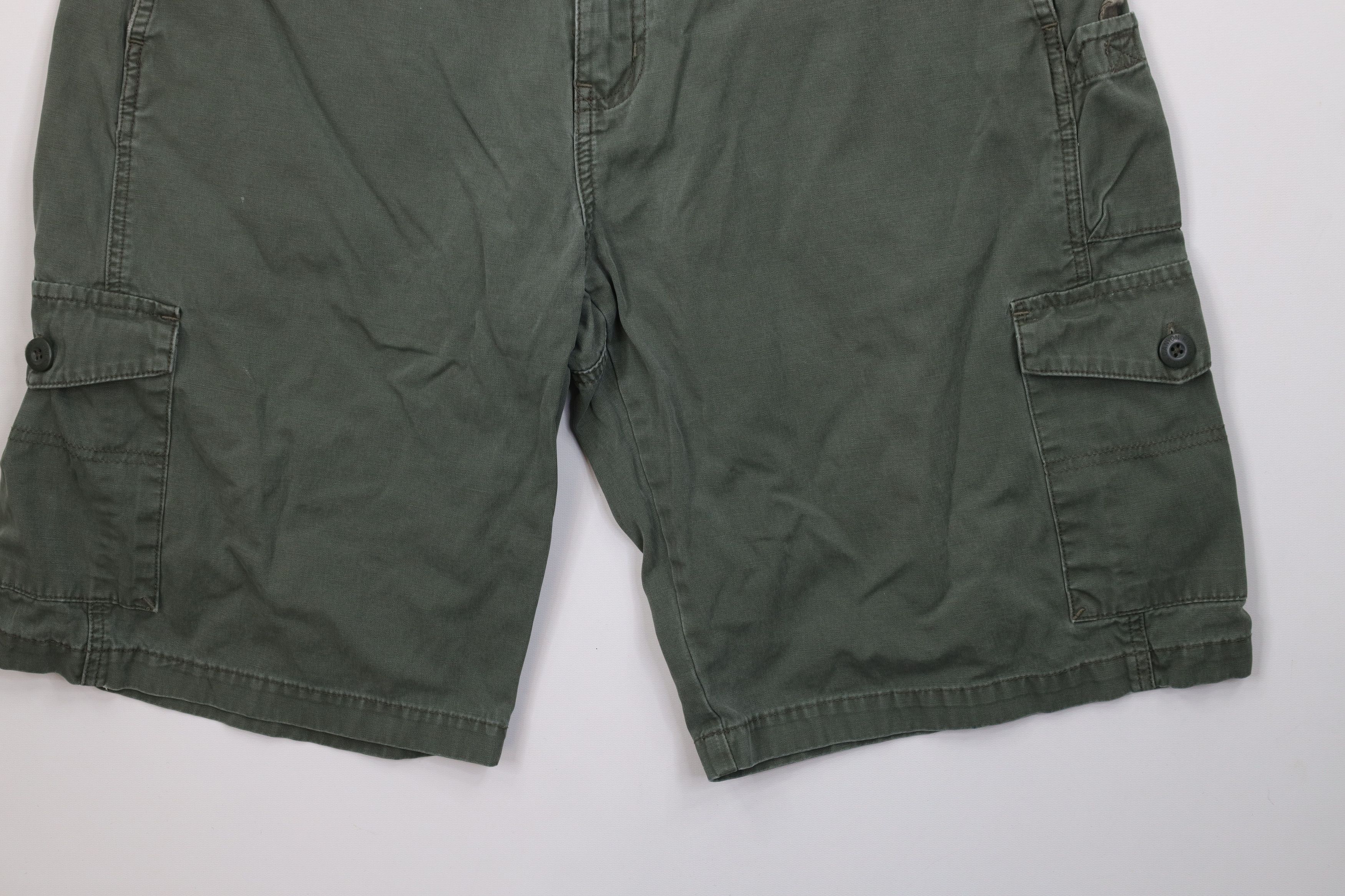 Vintage Vintage 90s Y2K Streetwear Fit Cargo Shorts Green Cotton Size US 36 / EU 52 - 4 Thumbnail