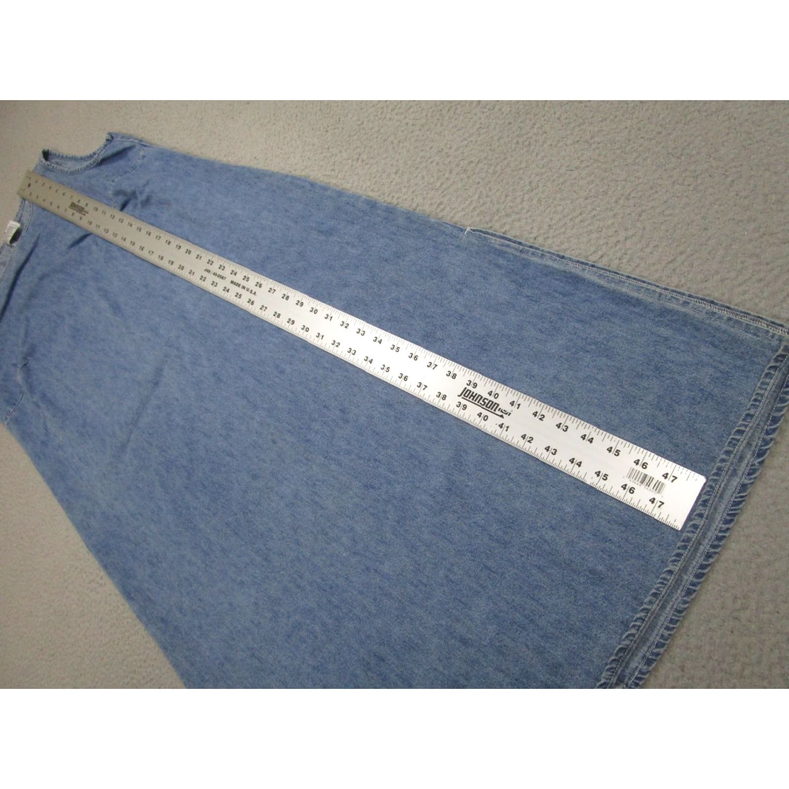 Denime VINTAGE Denim Dress Womens 14 Cottagecore Prairie Jumper Overall Western y2k Dress Maxi Tank Blue Denim Studio Ease Womens 14 Casual Size 36" / US 14 / IT 50 - 2 Thumbnail