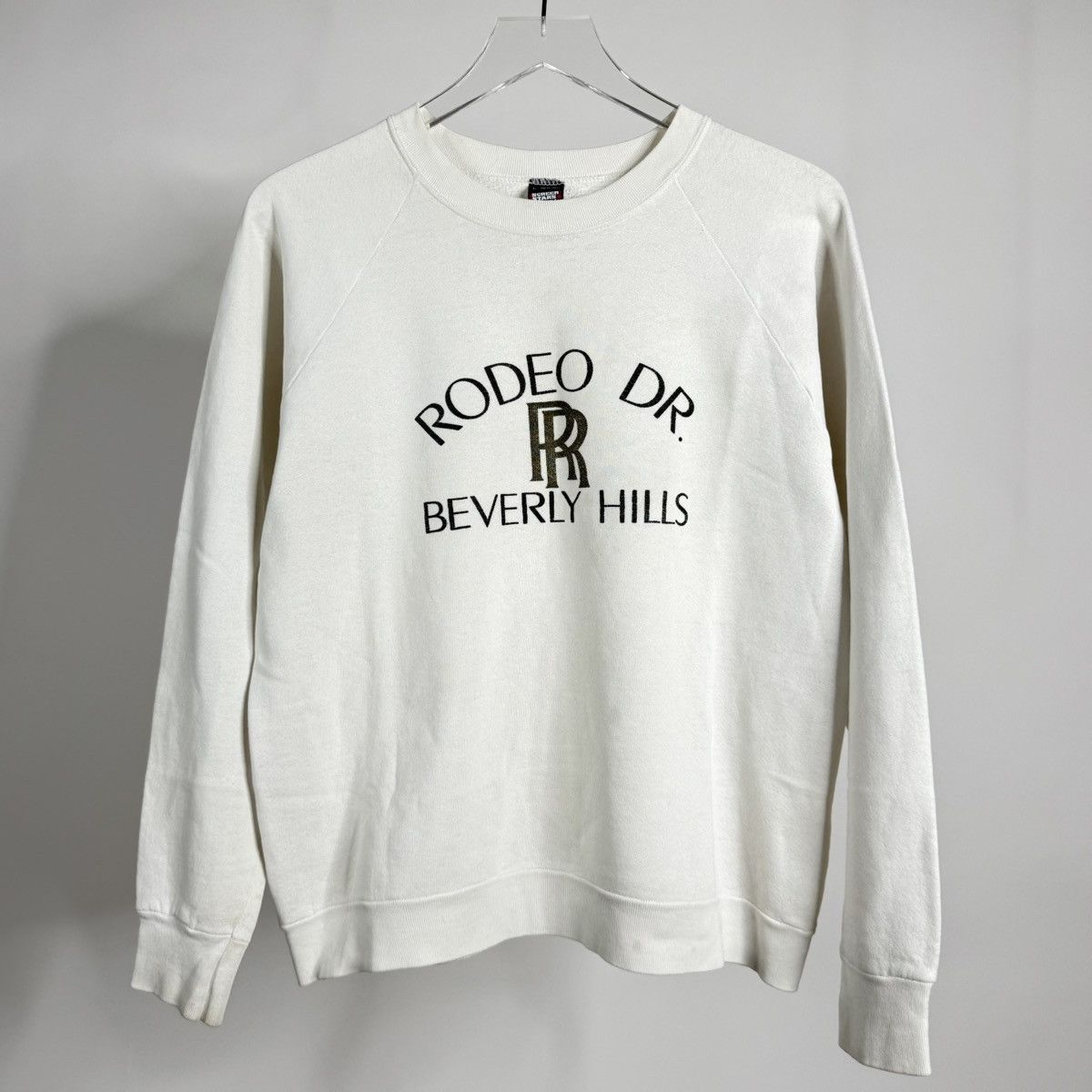 Vintage 1980s Vtg Roll Royce Rodeo Dr., Beverly Hills Sweatshirt Size US L / EU 52-54 / 3 - 1 Thumbnail