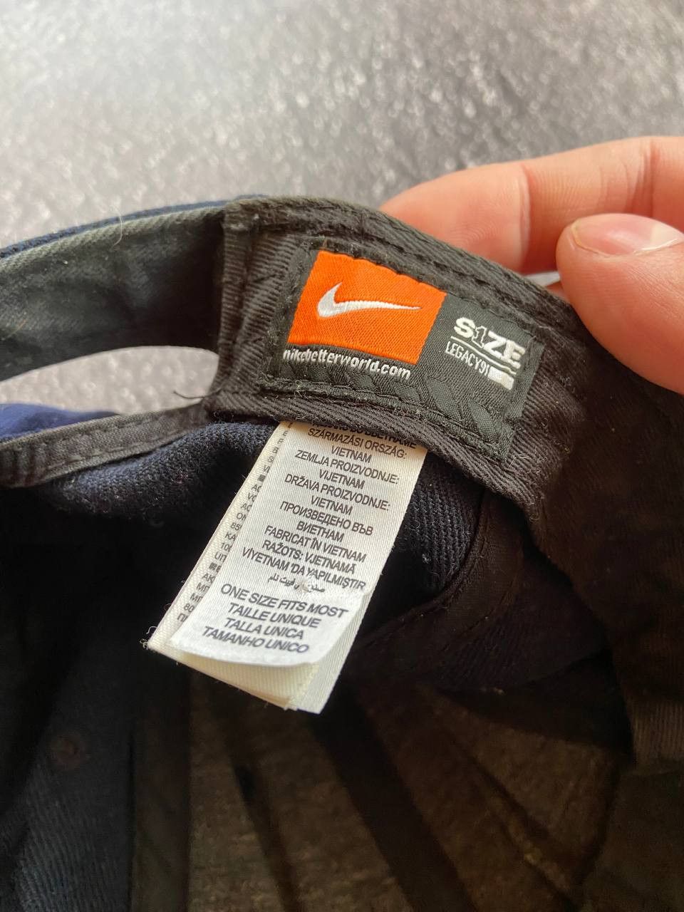 Vintage Vintage Nike big swoosh Y2K denim cap Size ONE SIZE - 4 Thumbnail