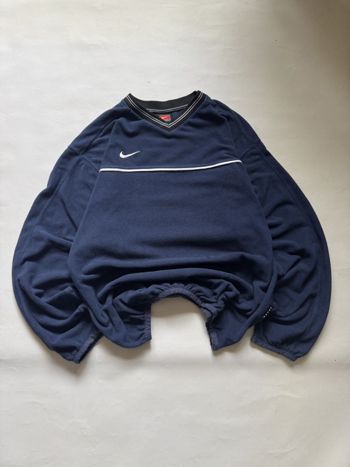 Nike Vintage Nike Center Swoosh Fleece Pullover — Y2K Aesthetic Size US M / EU 48-50 / 2 - 1 Thumbnail
