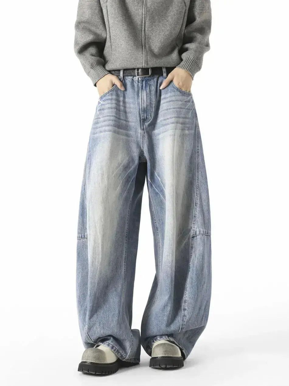 Japanese Brand Retro loose wide leg slightly flared jeans Size US 32 / EU 48 - 6 Thumbnail