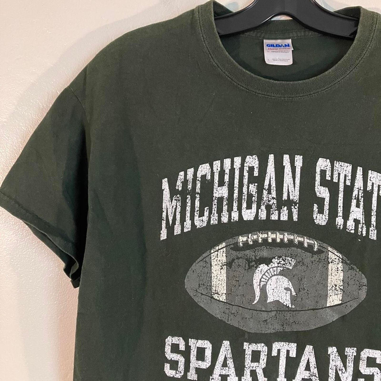 Gildan Vintage Y2K Michigan State Spartans College Graphic Tee Size US L / EU 52-54 / 3 - 2 Thumbnail