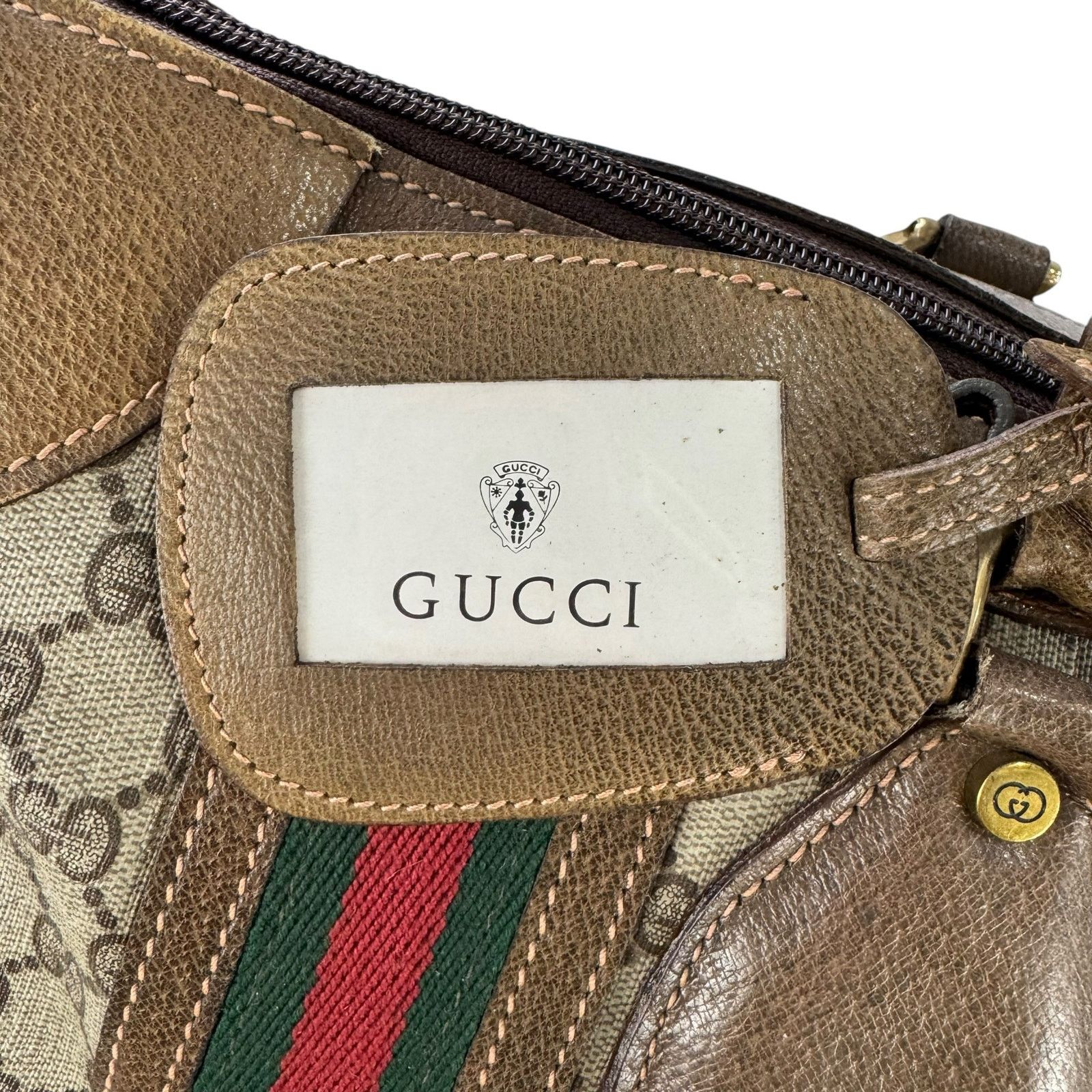 Gucci Gucci Vintage Monogram Sherry Line Travel Bag Size ONE SIZE - 10 Thumbnail