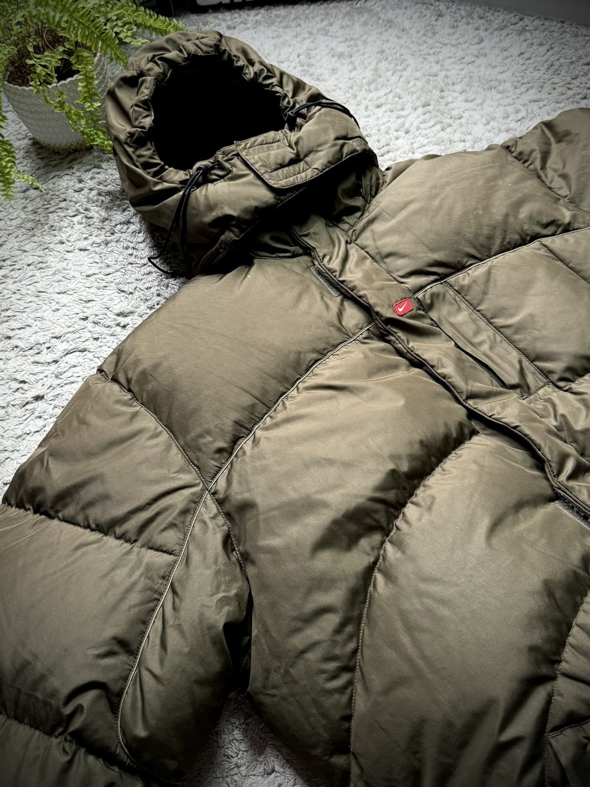 Nike 00s Nike Puffer Rare Jacket Vintage Swoosh Drill Streetwear Size US L / EU 52-54 / 3 - 5 Thumbnail