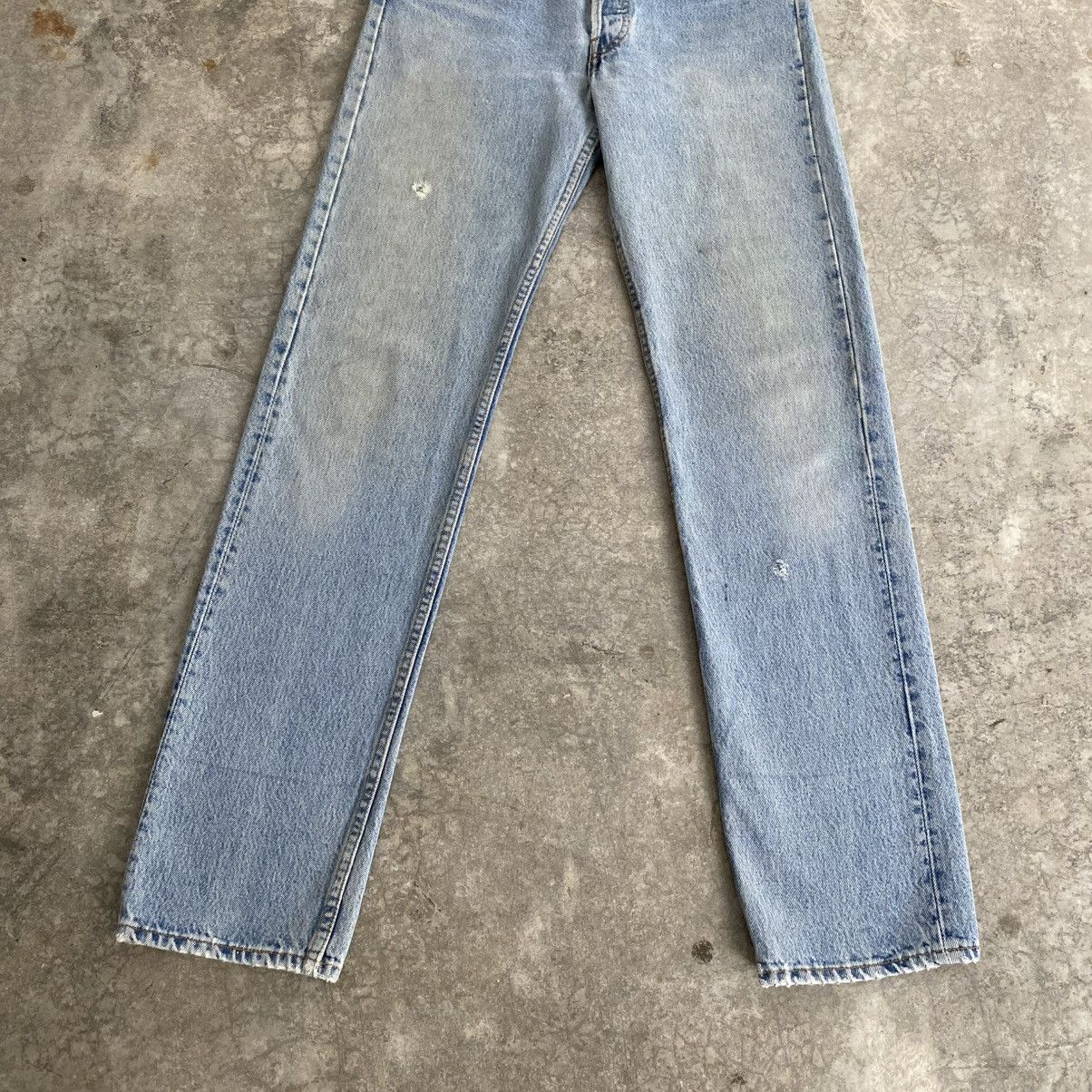 Levi's Size 29x32.5 Vintage 1993 Levis 501 Light Blue Denim Jeans Size US 29 - 4 Thumbnail