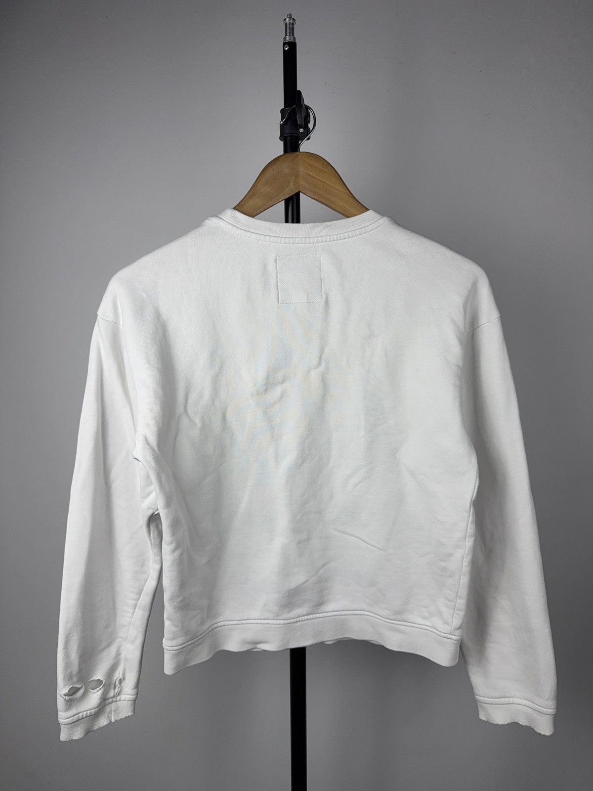 Armani Exchange Armani Exchange ICON Logo Distressed Sleeve Sweatshirt XS Size XS / US 0-2 / IT 36-38 - 14 Thumbnail
