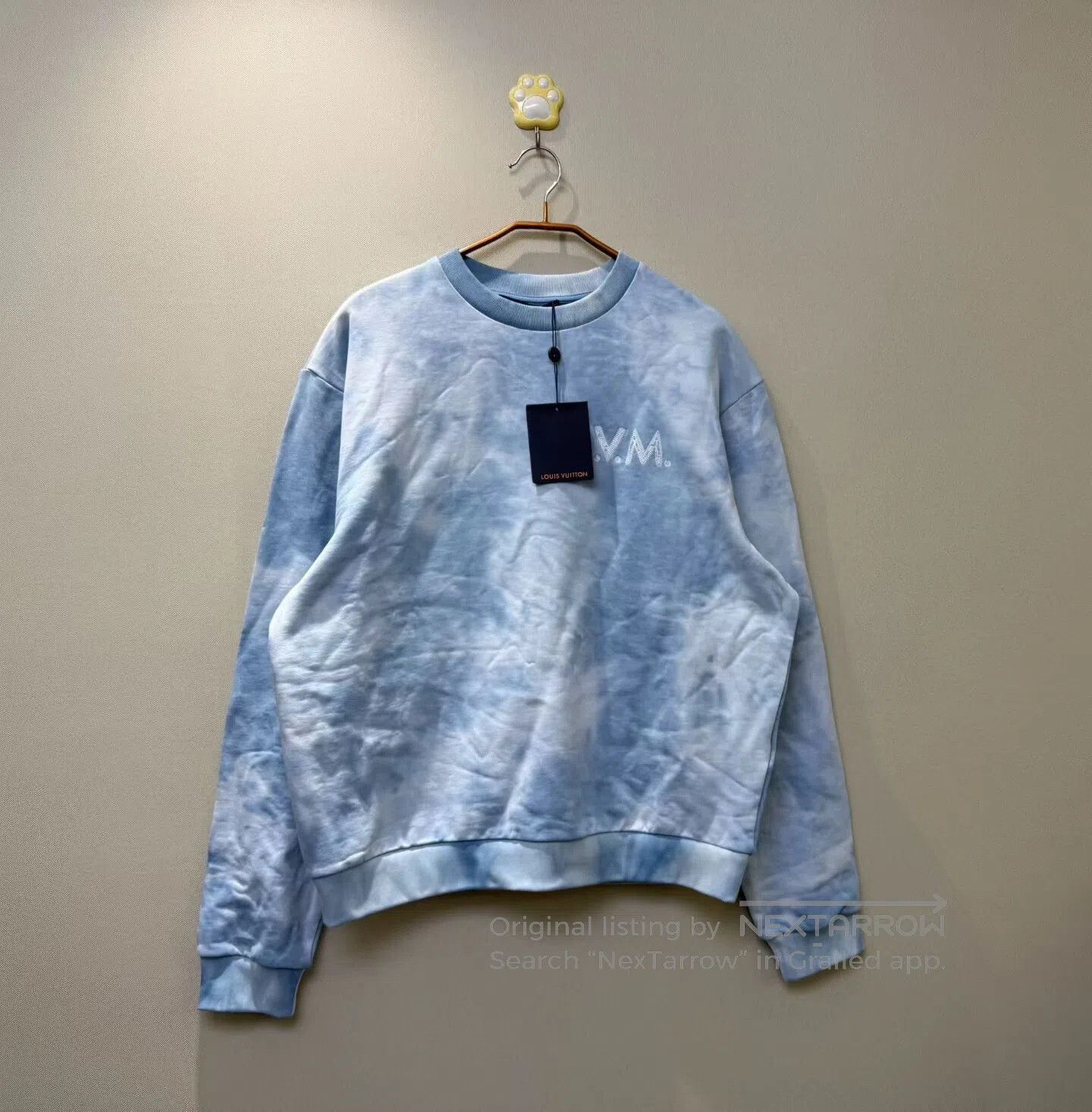 Louis Vuitton Louis Vuitton Blue Tie-Dye Letter Hoodie| Size US XL / EU 56 / 4 - 1 Thumbnail