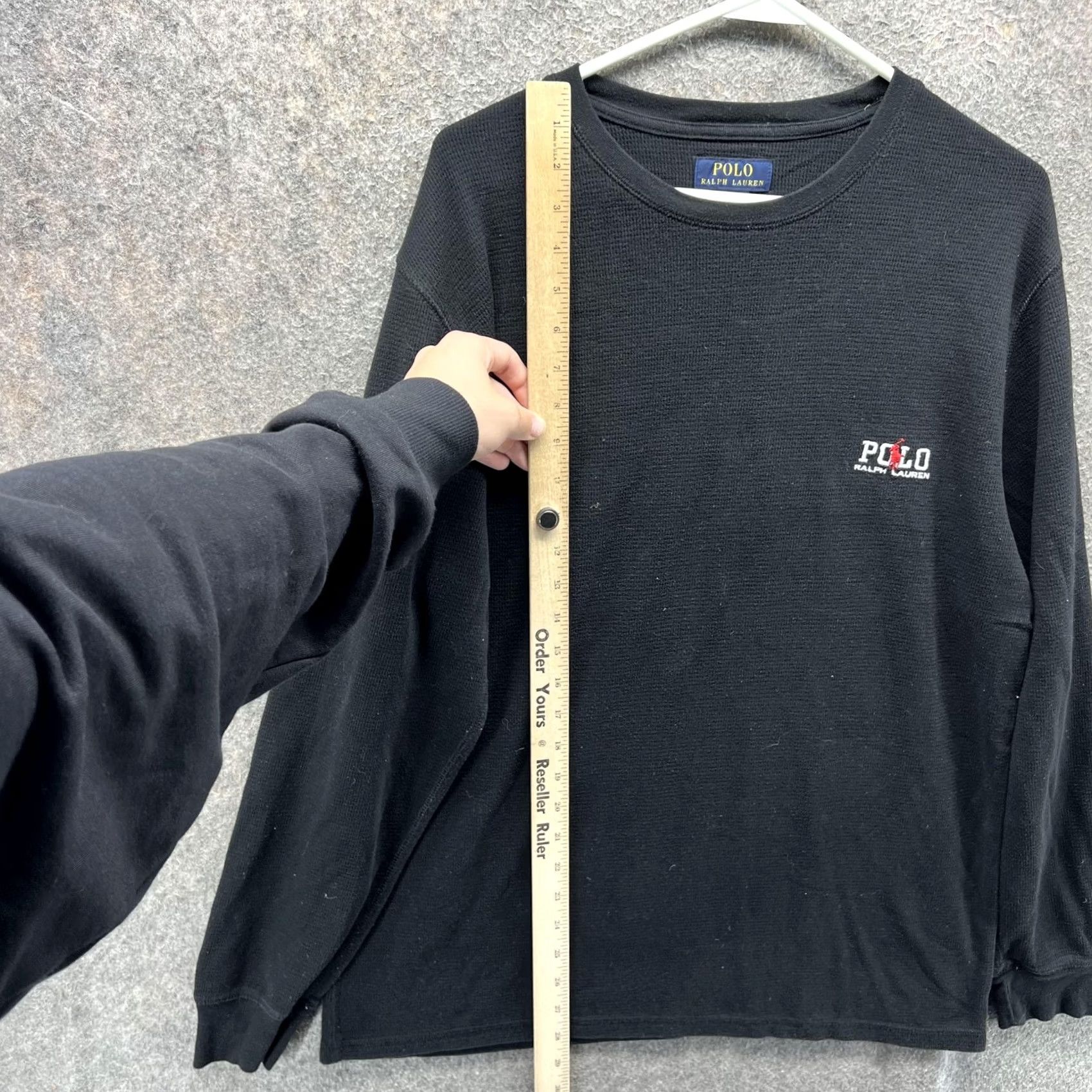 Polo Ralph Lauren Polo Ralph Lauren Shirt Mens XL Black Waffle Knit Thermal Pajama Top Long Sleeve Size US XL / EU 56 / 4 - 6 Thumbnail