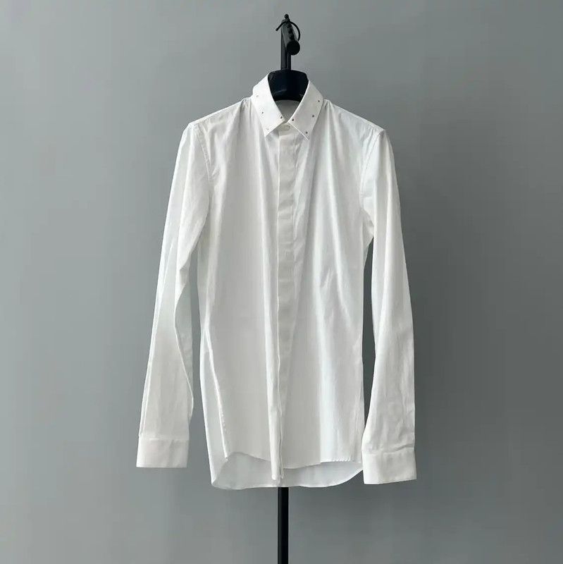 Versace Versace White Cotton Long Sleeve Shirt 0089 Size S / US 4 / IT 40 - 1 Thumbnail