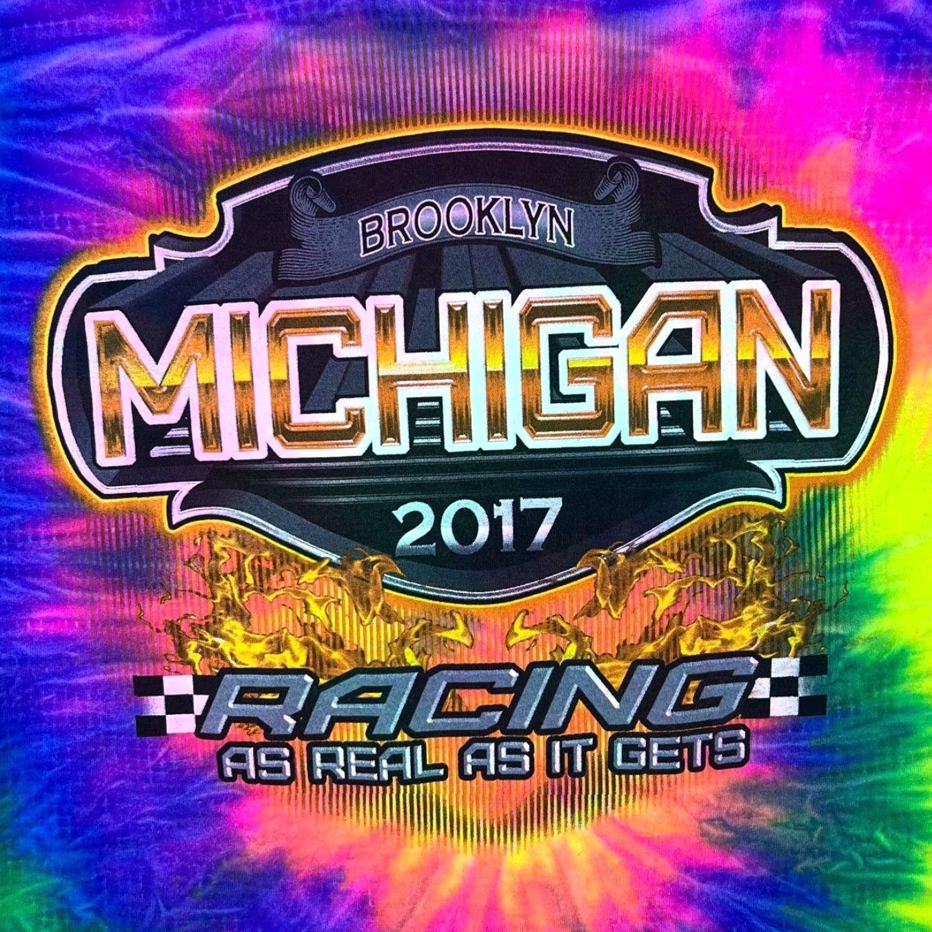 Gildan Michigan Racing 2017 “As Real As It Gets” Motorsports Graphic Tie Dye T-Shirt XL Size US XL / EU 56 / 4 - 4 Thumbnail