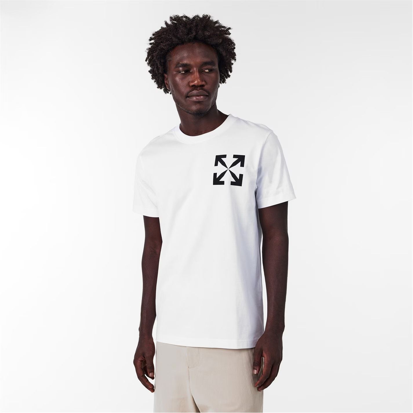 Off-White o1g2r1mq0226 Arrow Slim T-Shirt In White Size US L / EU 52-54 / 3 - 3 Thumbnail