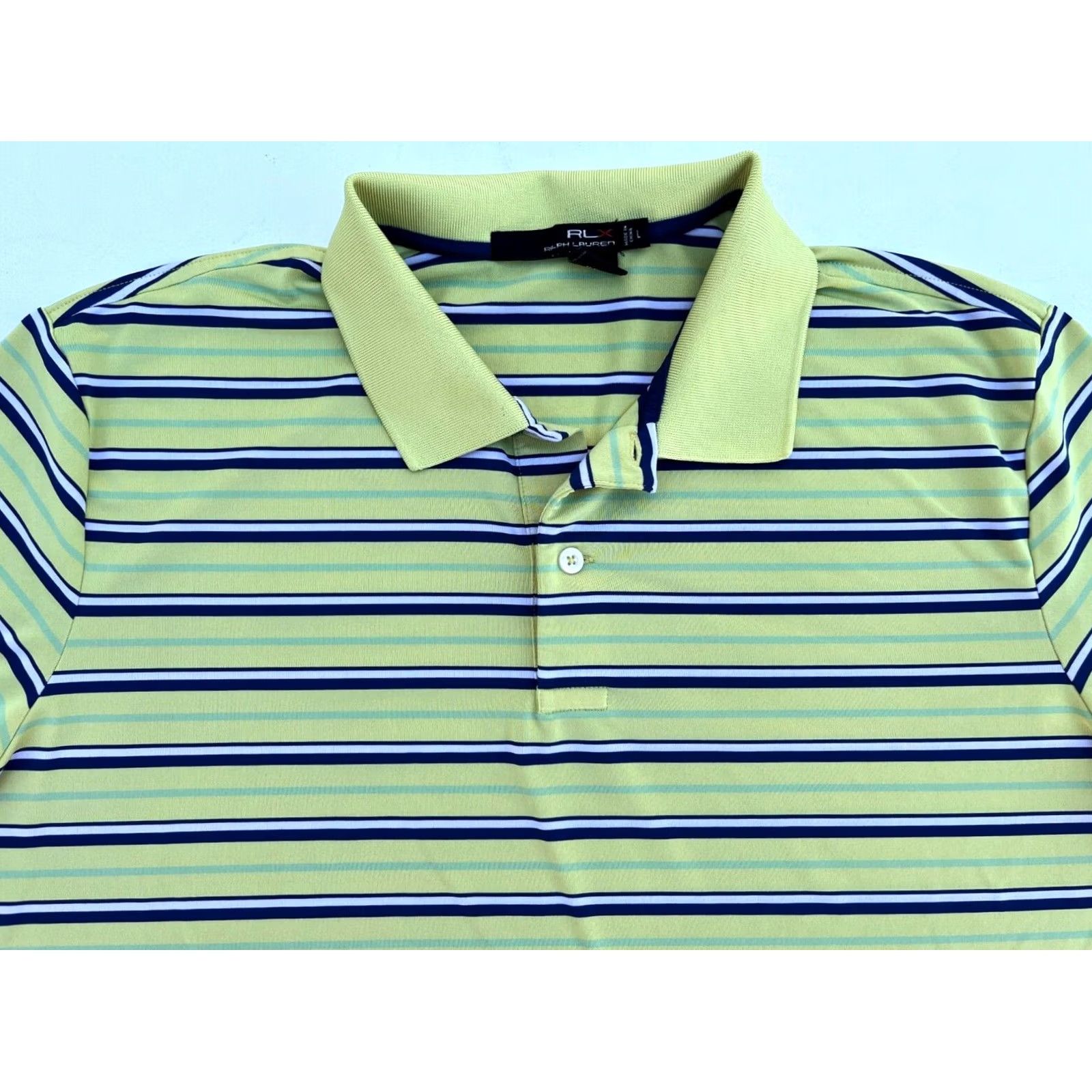 Ralph Lauren Ralph Lauren RLX Polo Shirt Stripes Sz L Men’s Polo Shirt Color Green Size US L / EU 52-54 / 3 - 3 Thumbnail