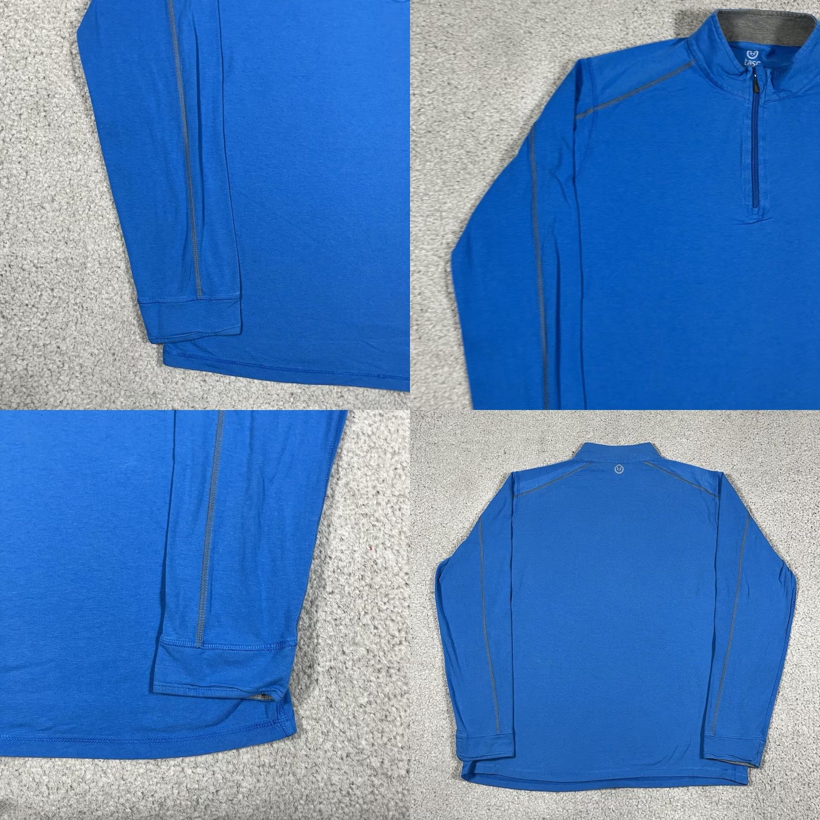 Vintage tasc Performance Pullover 1/4 Zip Mens L Blue Activewear Sweatshirt Size US L / EU 52-54 / 3 - 8 Thumbnail