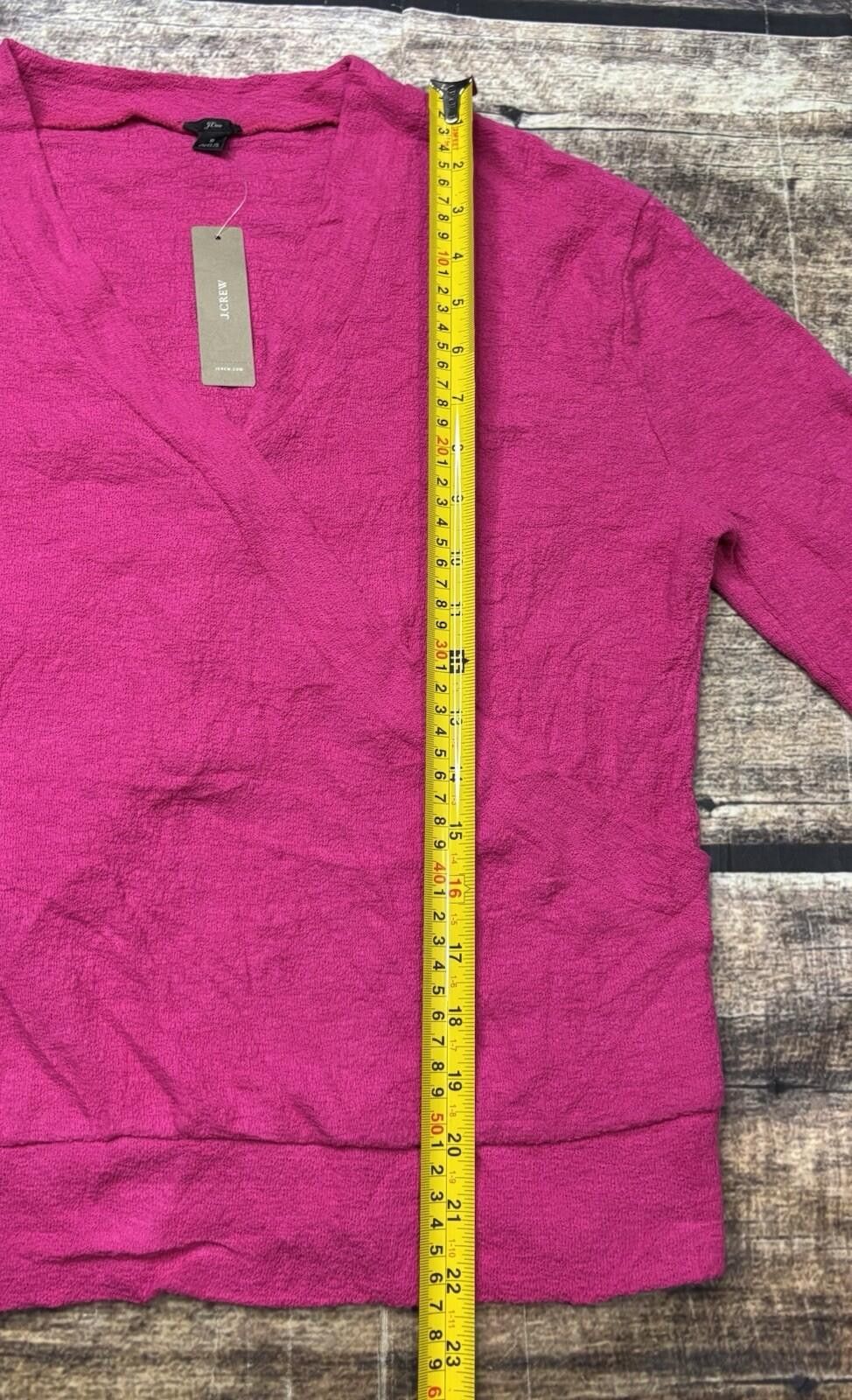 J.Crew J Crew Sweater Womens Small Cotton Cross Front Pink Pullover Size S / US 4 / IT 40 - 8 Thumbnail
