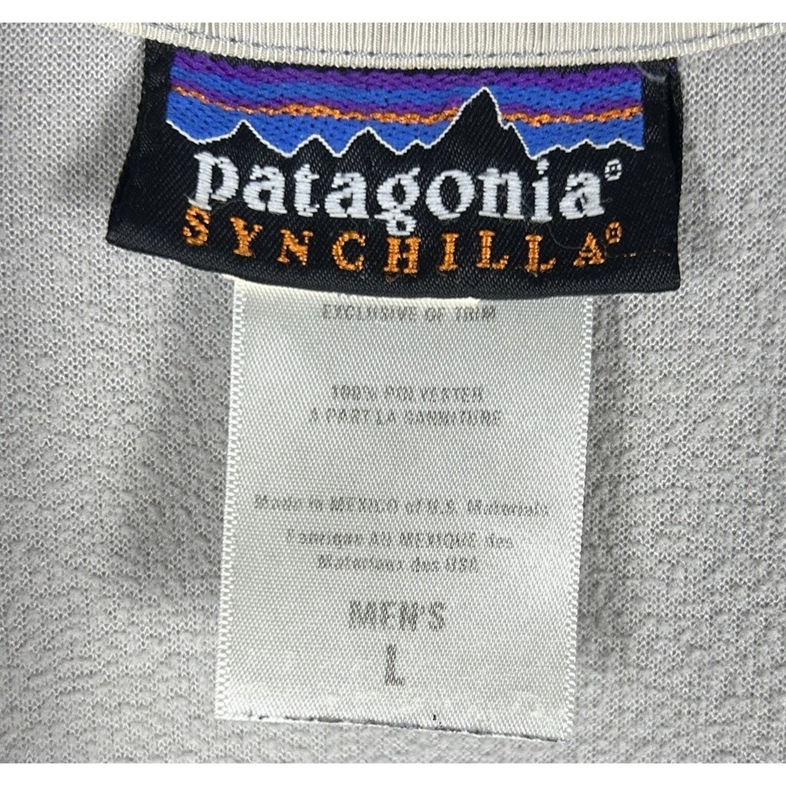 Patagonia Vintage Patagonia Synchilla Pullover Fleece Mens Gray Large Size US L / EU 52-54 / 3 - 6 Thumbnail