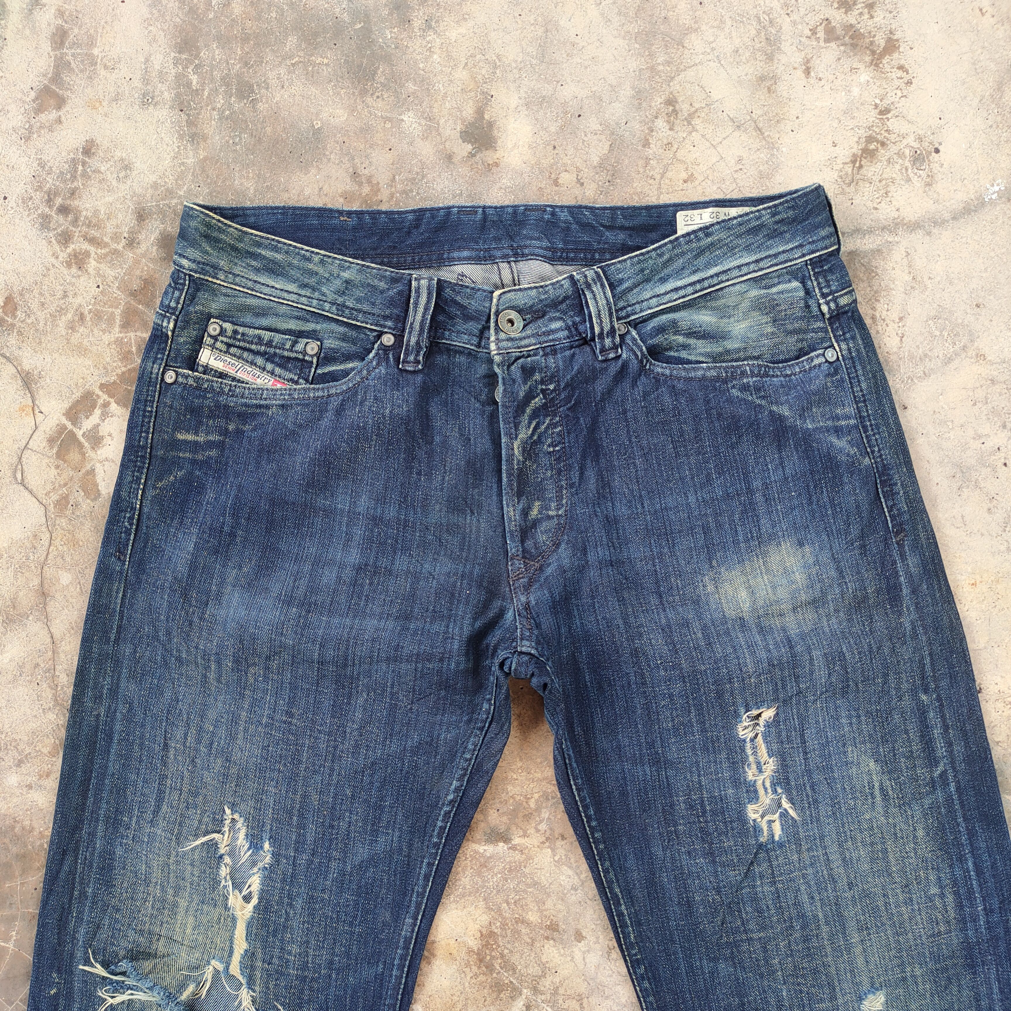 Diesel W34×34 VINTAGE DIESEL FADED RIPPED JEANS DENIM PANTS Size US 34 / EU 50 - 3 Thumbnail