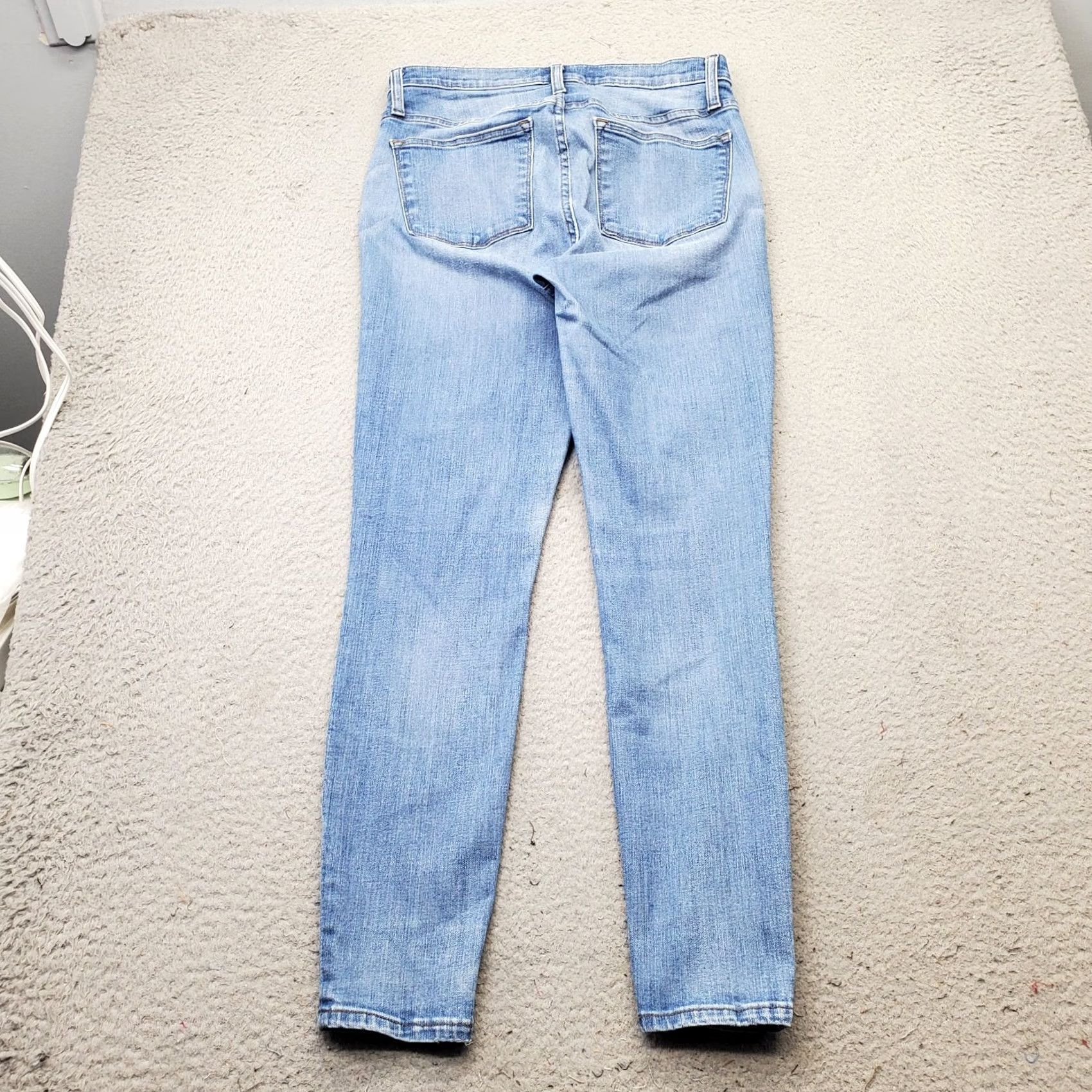 J.Crew J.Crew Jeans Womens 29 Blue Denim High-Rise Toothpick Skinny Jeans Button Fly Size 29" - 2 Thumbnail