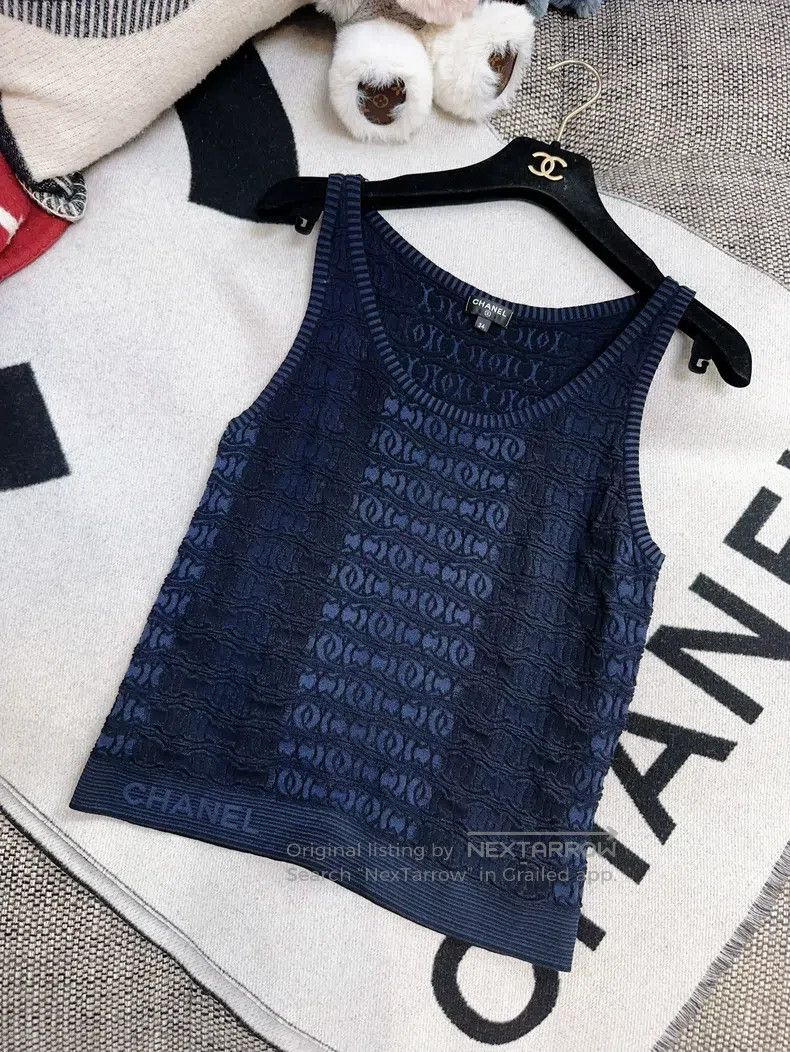 Chanel Chanel Dark blue knitted suspender vest Size XXS / US 00 / IT 34 - 3 Thumbnail