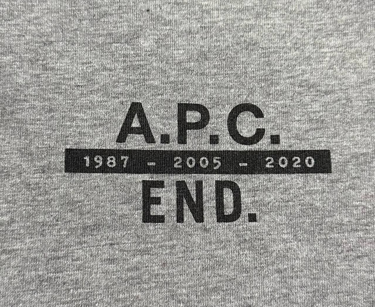 A.P.C. × END. A.P.C. 1987 - 2005 - 2020 END Logo Tee Grey t Shirt Size US M / EU 48-50 / 2 - 2 Thumbnail