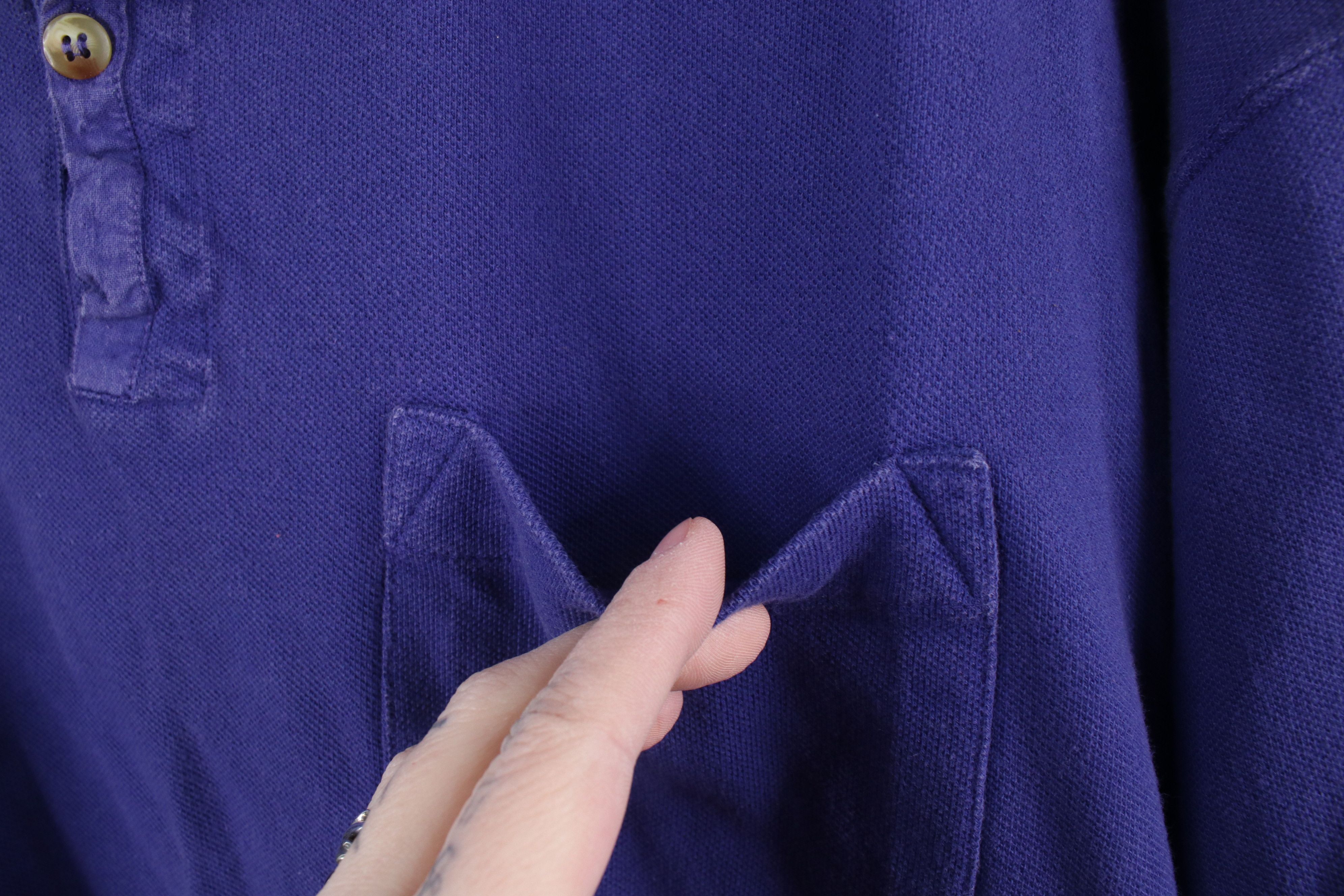 Gap × Vintage Vintage 90s Gap Baggy Fit Collared Polo Shirt Purple Cotton Size US XL / EU 56 / 4 - 4 Thumbnail