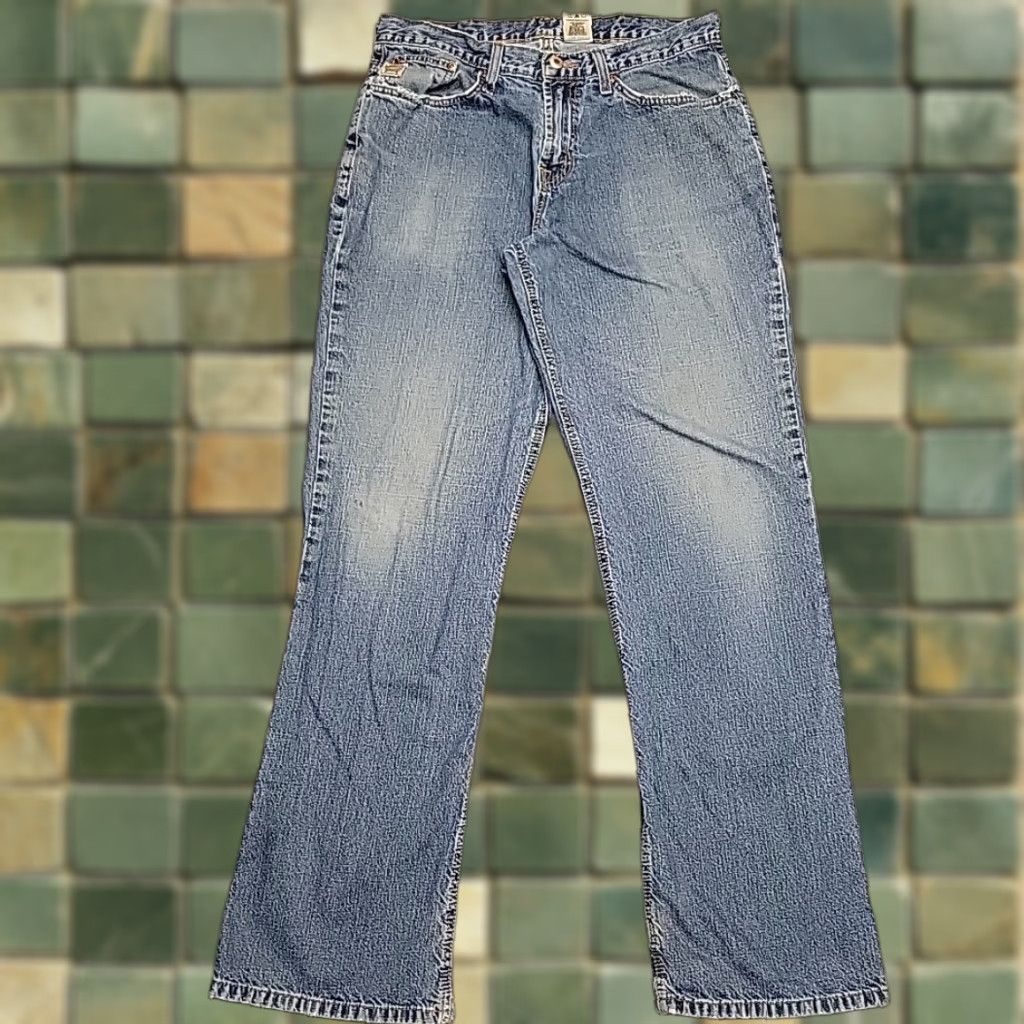 Denime Cinch Jeans Mens 33x34 Blue 100% Cotton Denim Silver Label Western Cowboy Ranch Jeans Mens 33 Blue Cotton Denim Western Cowboy Ranch Size US 33 - 1 Thumbnail