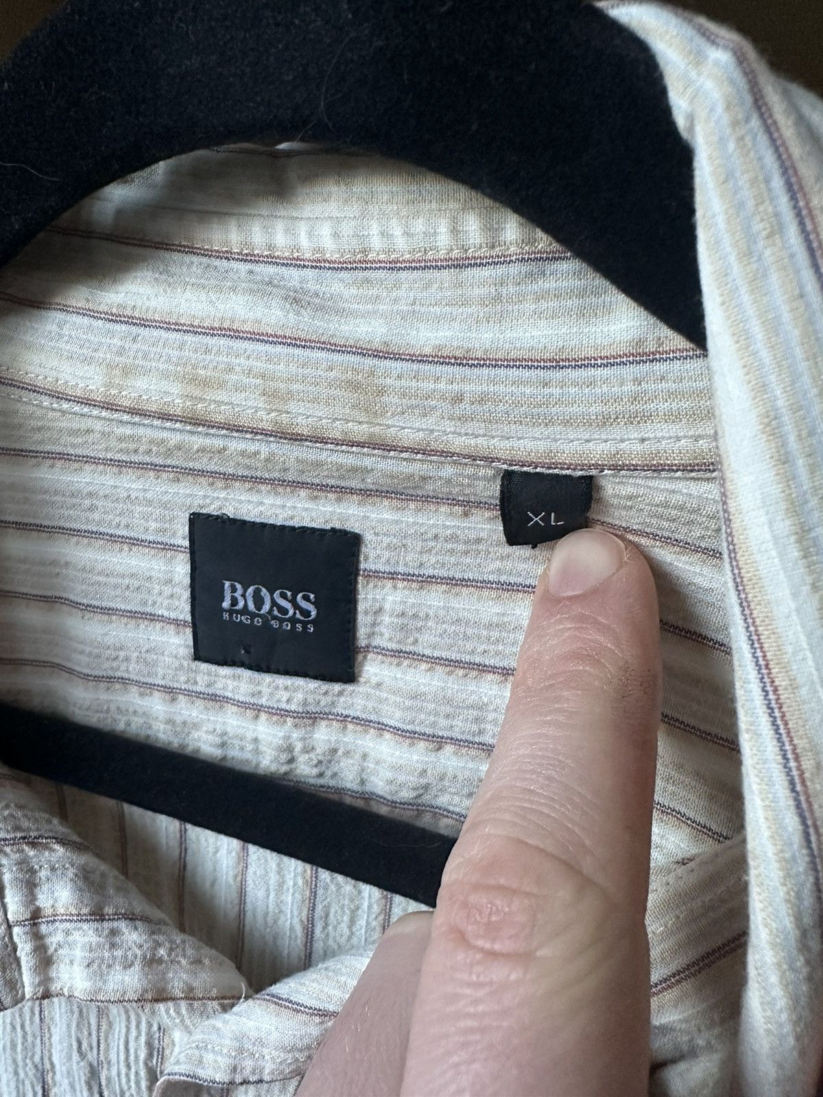 Hugo Boss Hugo Boss vintage linen shirt Size US XL / EU 56 / 4 - 4 Thumbnail