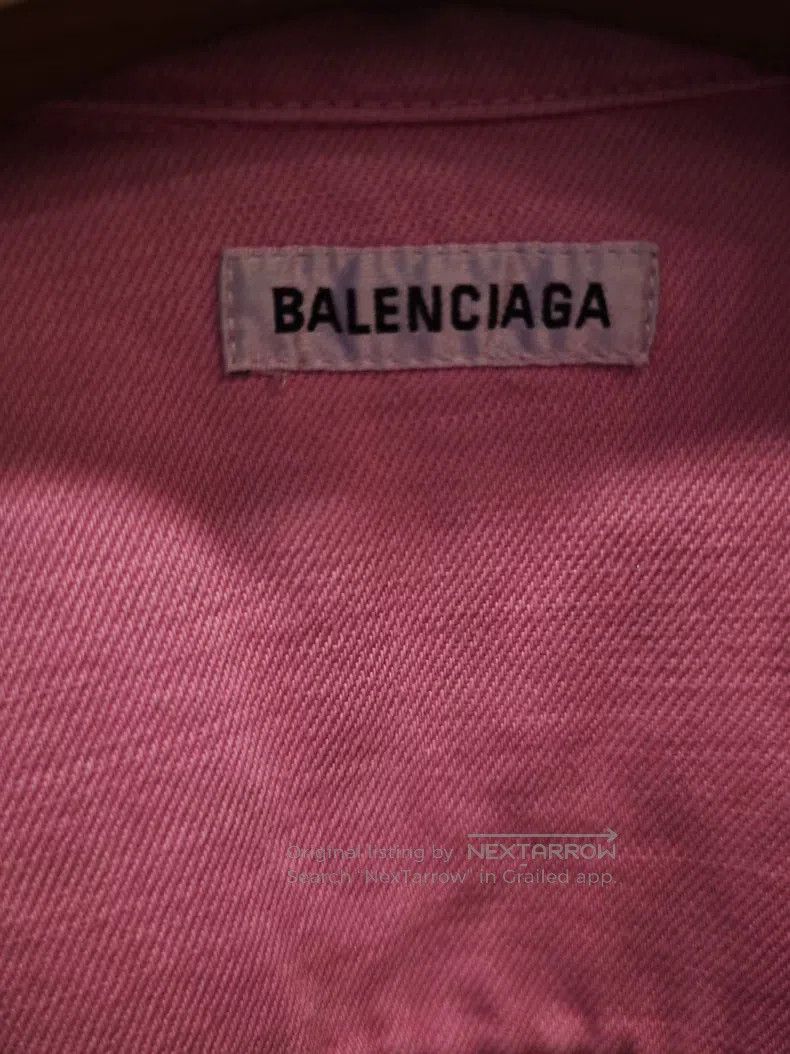 Balenciaga Balenciaga Pink Denim Jacket Size XS / US 0-2 / IT 36-38 - 4 Thumbnail