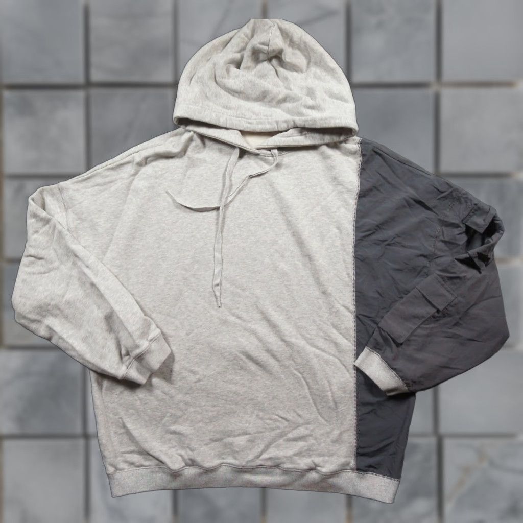 Oak + Fort Oak + Fort Sweatshirt Mens Large Gray Oversized Hoodie Pullover Colorblock Adult Size US L / EU 52-54 / 3 - 1 Thumbnail