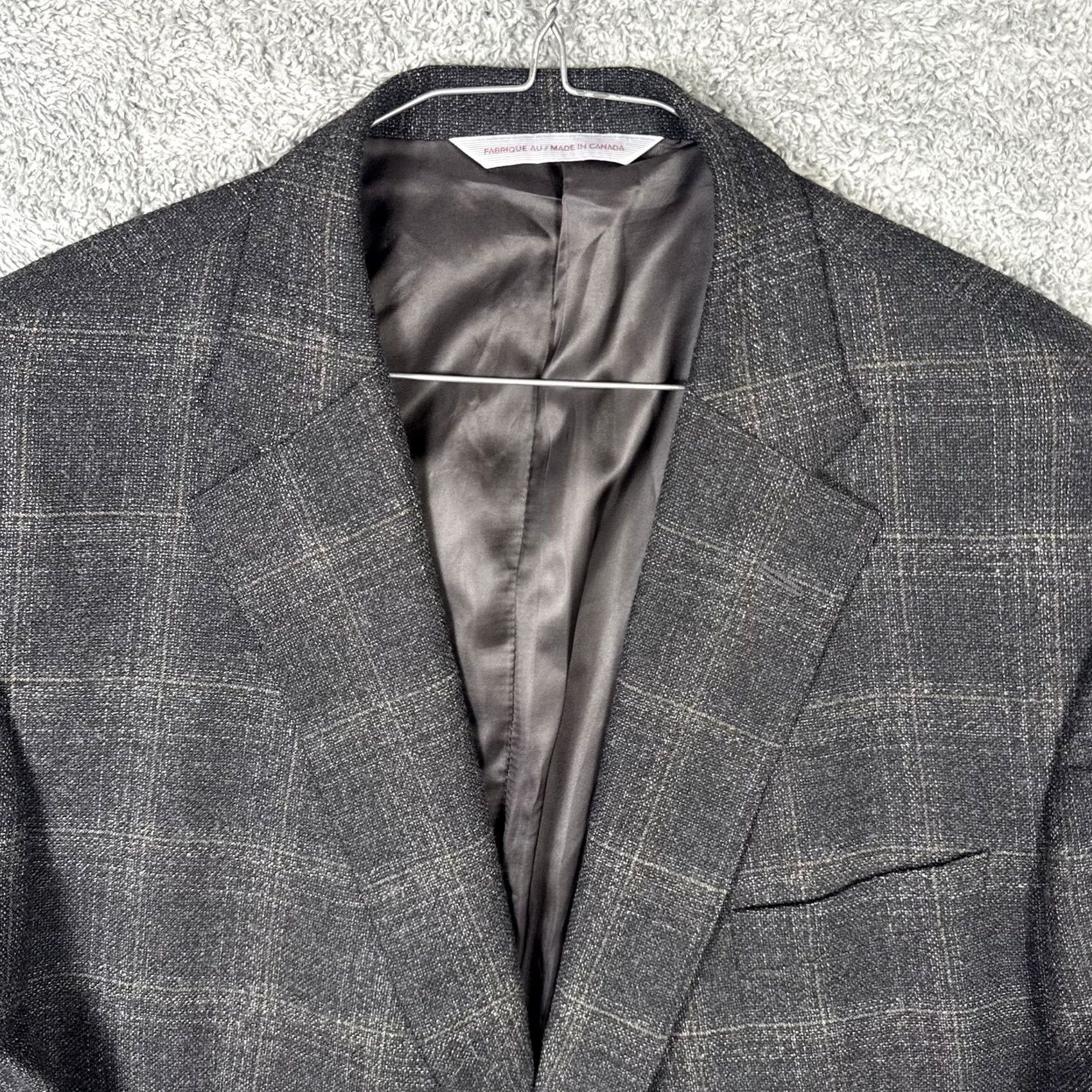 Vintage Samuelsohn 1923 SB Garner Blazer Men 46R Super 110s Sport Coat Wool Jacket Italy - Business & Formal Size 46R - 2 Thumbnail