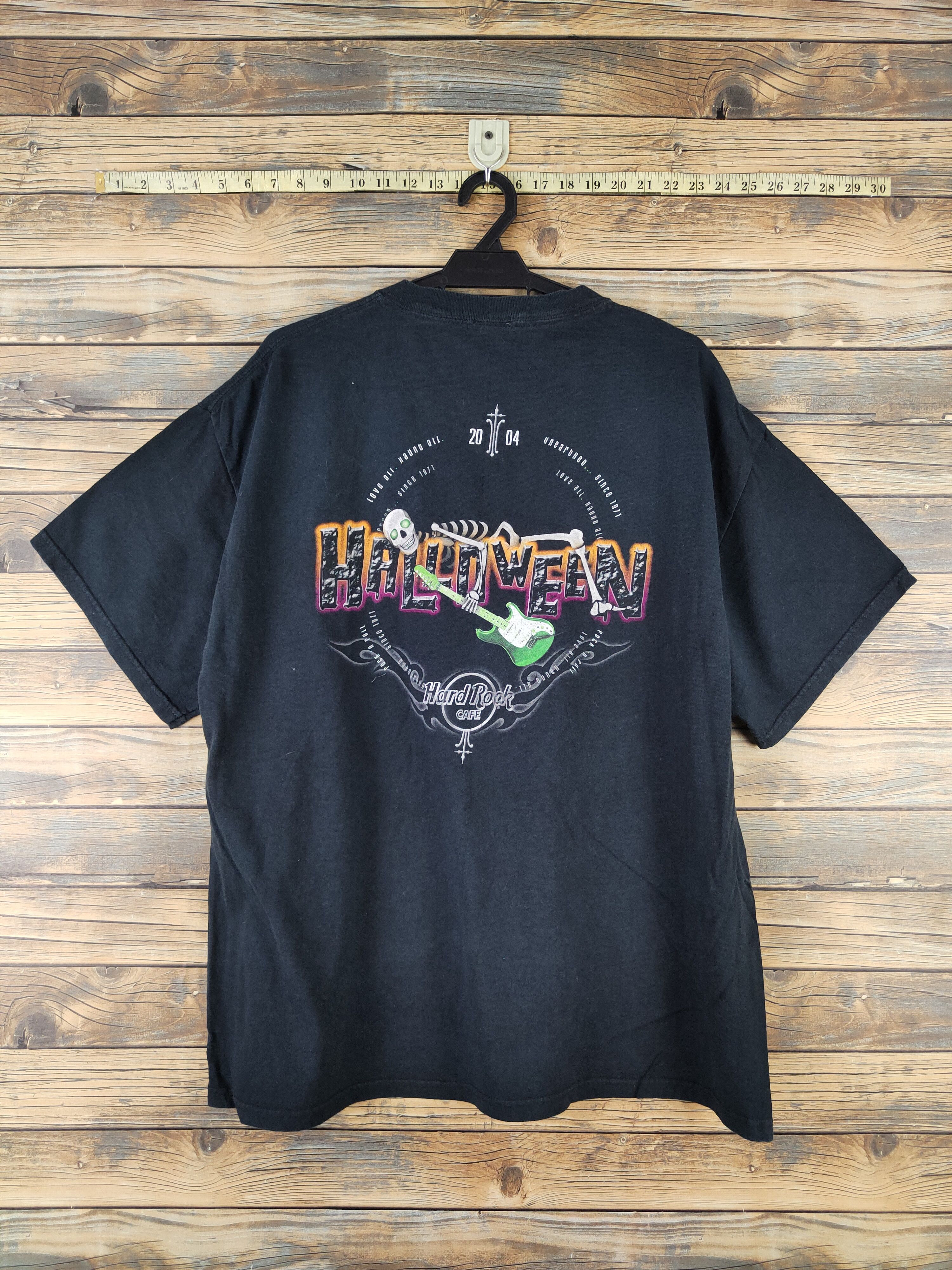 Hard Rock Cafe × Vintage DL Hard Rock Cafe Halloween Black Short Sleeve T-shirt #1024 Size US XL / EU 56 / 4 - 8 Thumbnail