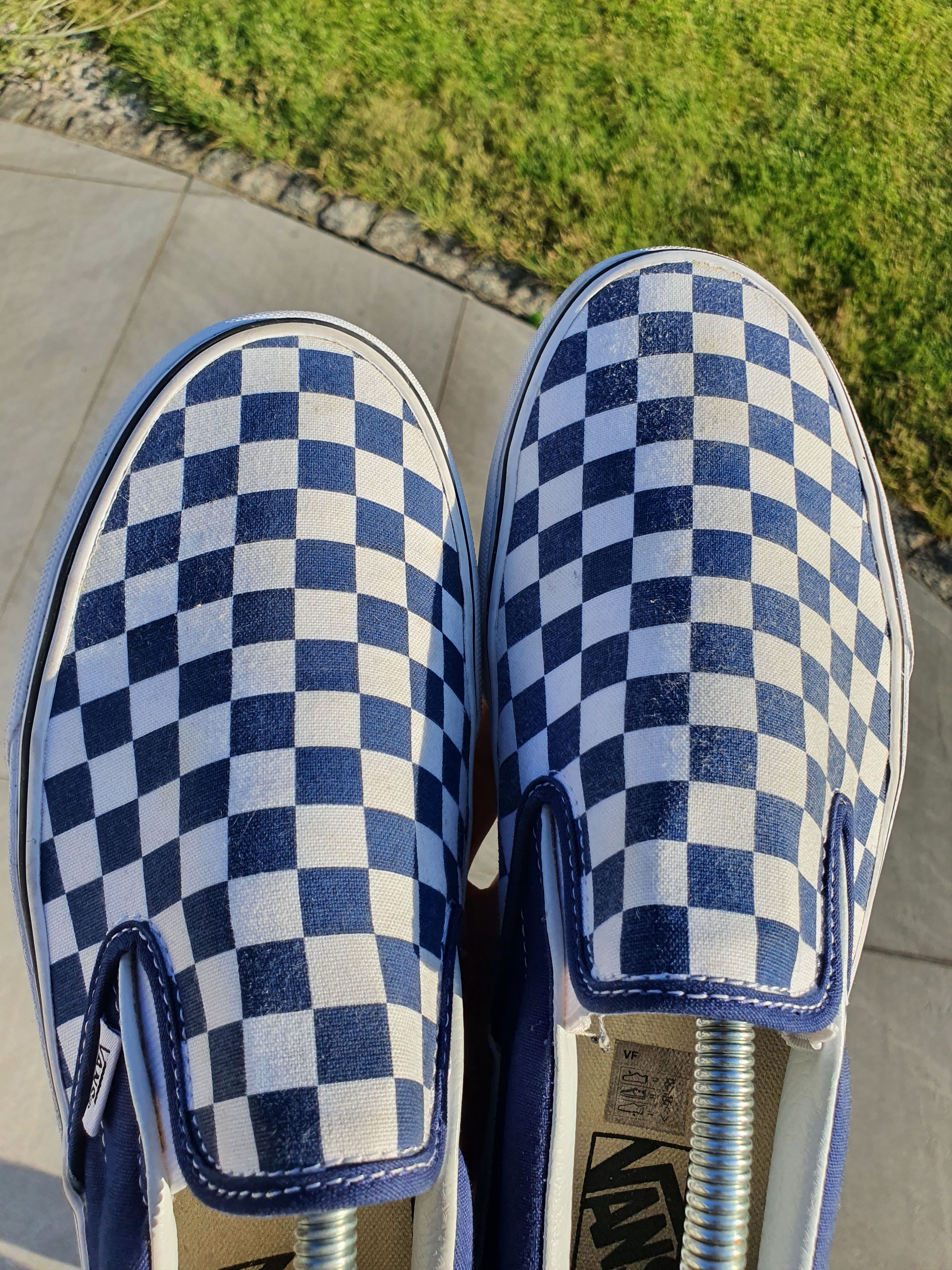 Vans Vans Slip On Checkerboard Navy Blue Size US 10 / EU 43 - 5 Thumbnail