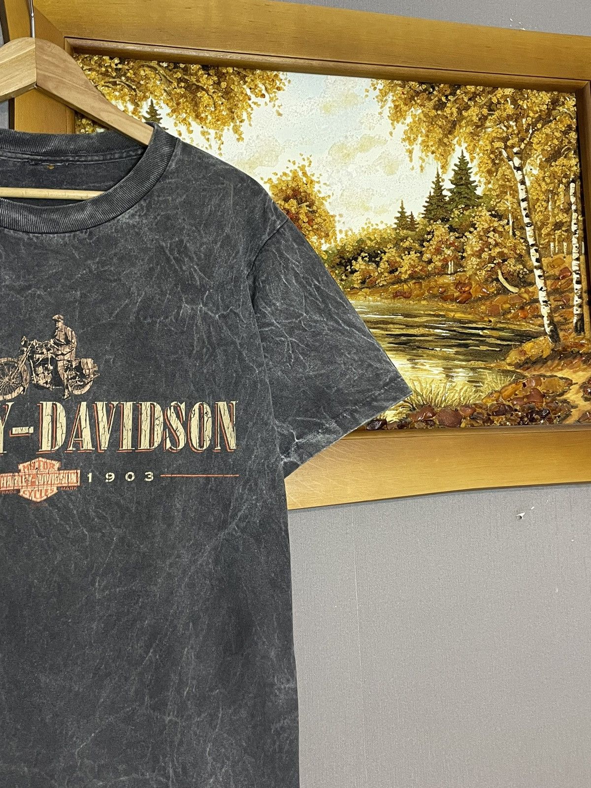 Harley Davidson × Vintage × West Coast Choppers Vintage 2001 Harley Davidson Washed Faded T-shirt Size US L / EU 52-54 / 3 - 3 Thumbnail