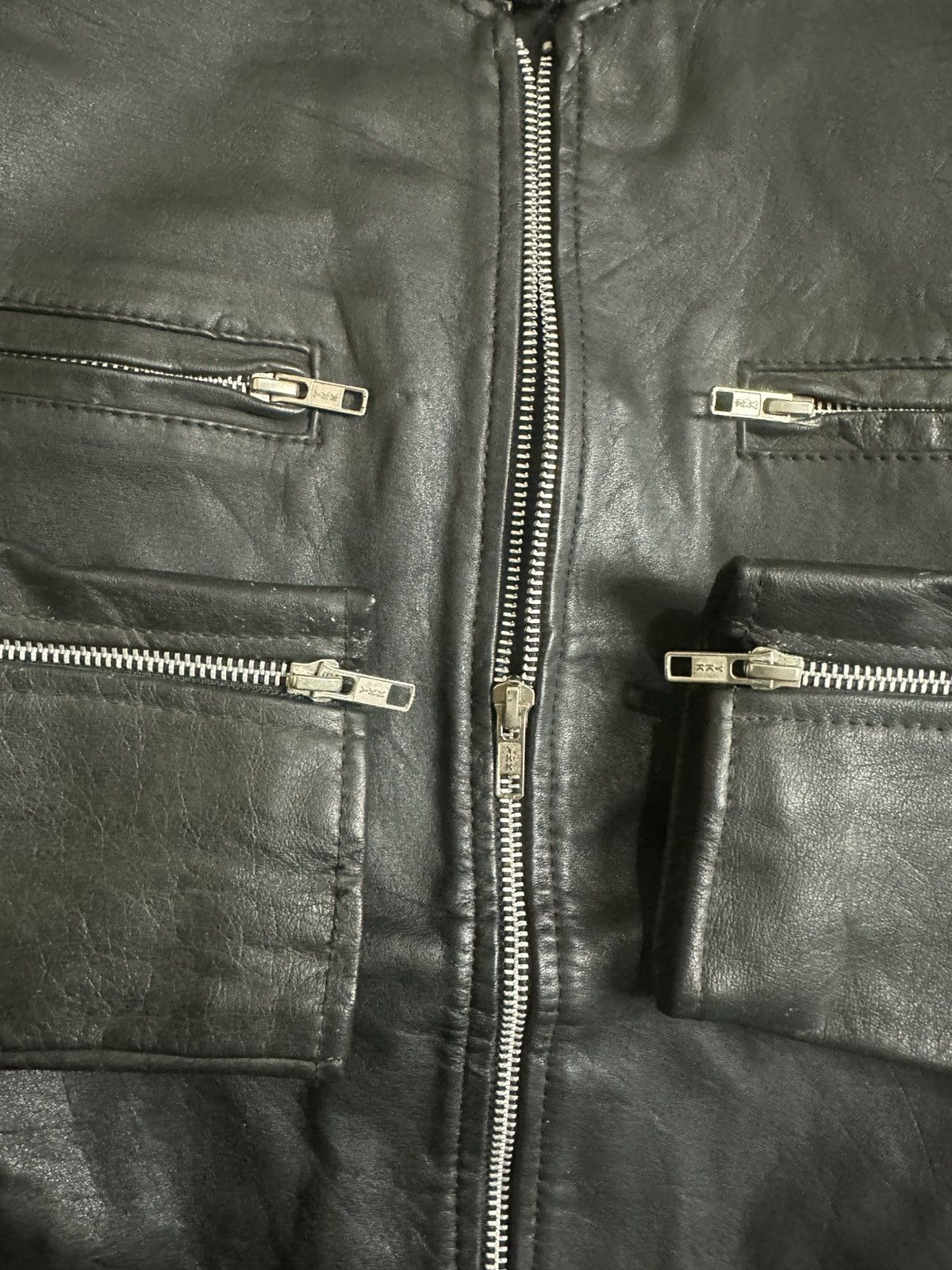 14th Addiction rare 2000s japanese brand by the "r" biker leather jacket Size US L / EU 52-54 / 3 - 2 Thumbnail