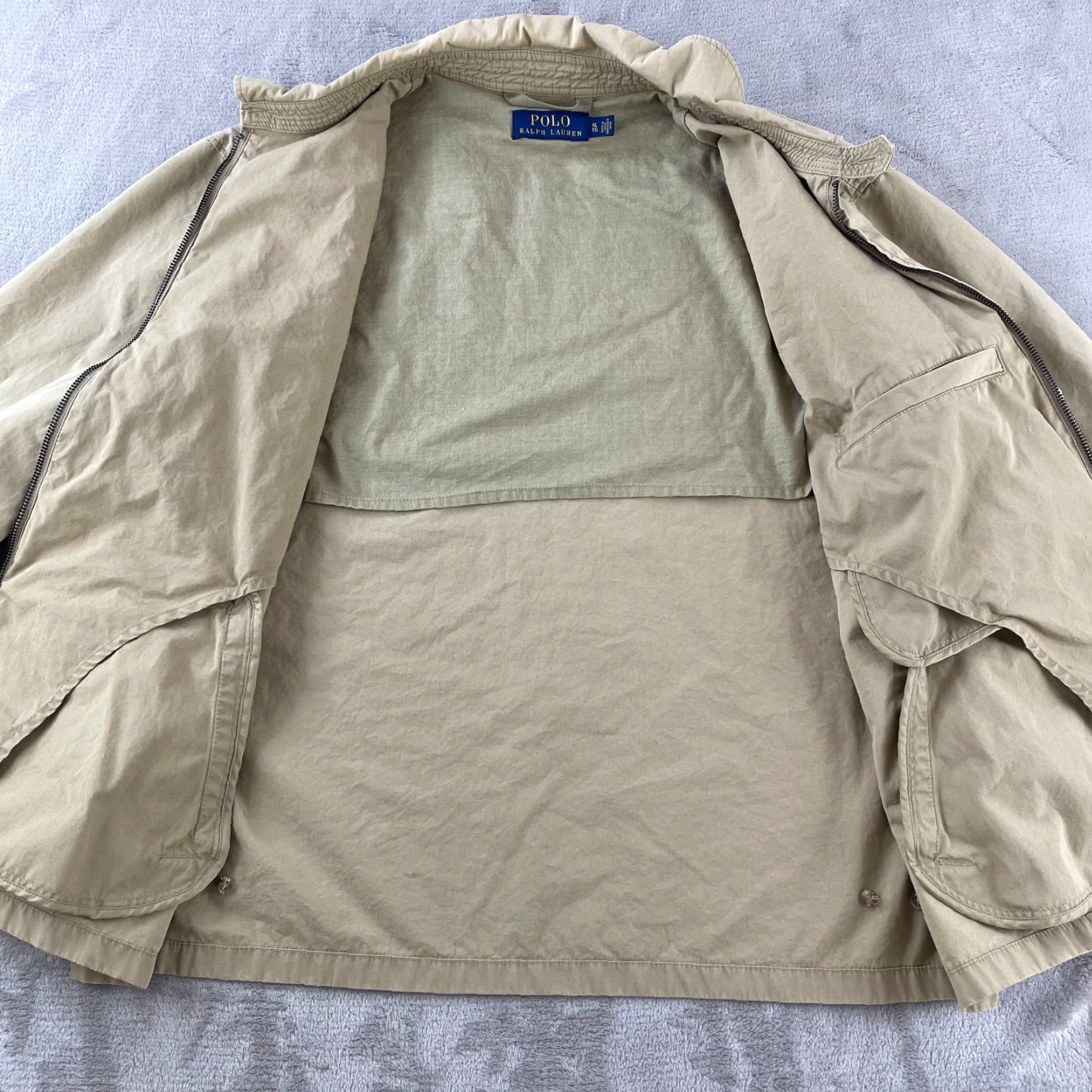 Polo Ralph Lauren Polo Ralph Lauren Jacket Men XL Brown Khaki Full Zip Chinstrap Preppy Size US XL / EU 56 / 4 - 4 Thumbnail