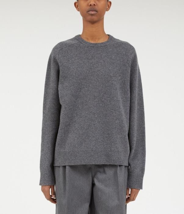 Maison Margiela o1bcso1str0526 555 / Pure Wool Crewneck Sweater in Charcoal Size M / US 6-8 / IT 42-44 - 1 Thumbnail