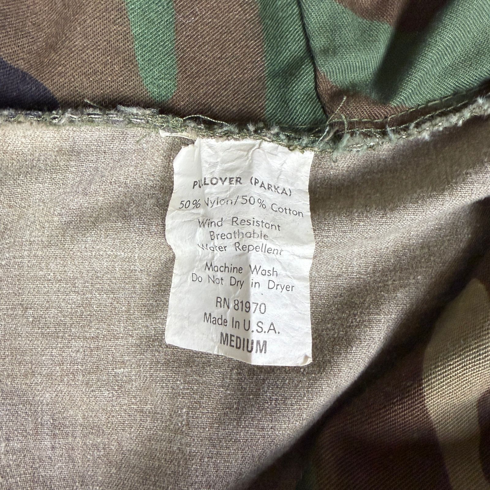 Other Vintage Military Pullover Parka Army Camo Medium Jacket Size US M / EU 48-50 / 2 - 4 Thumbnail