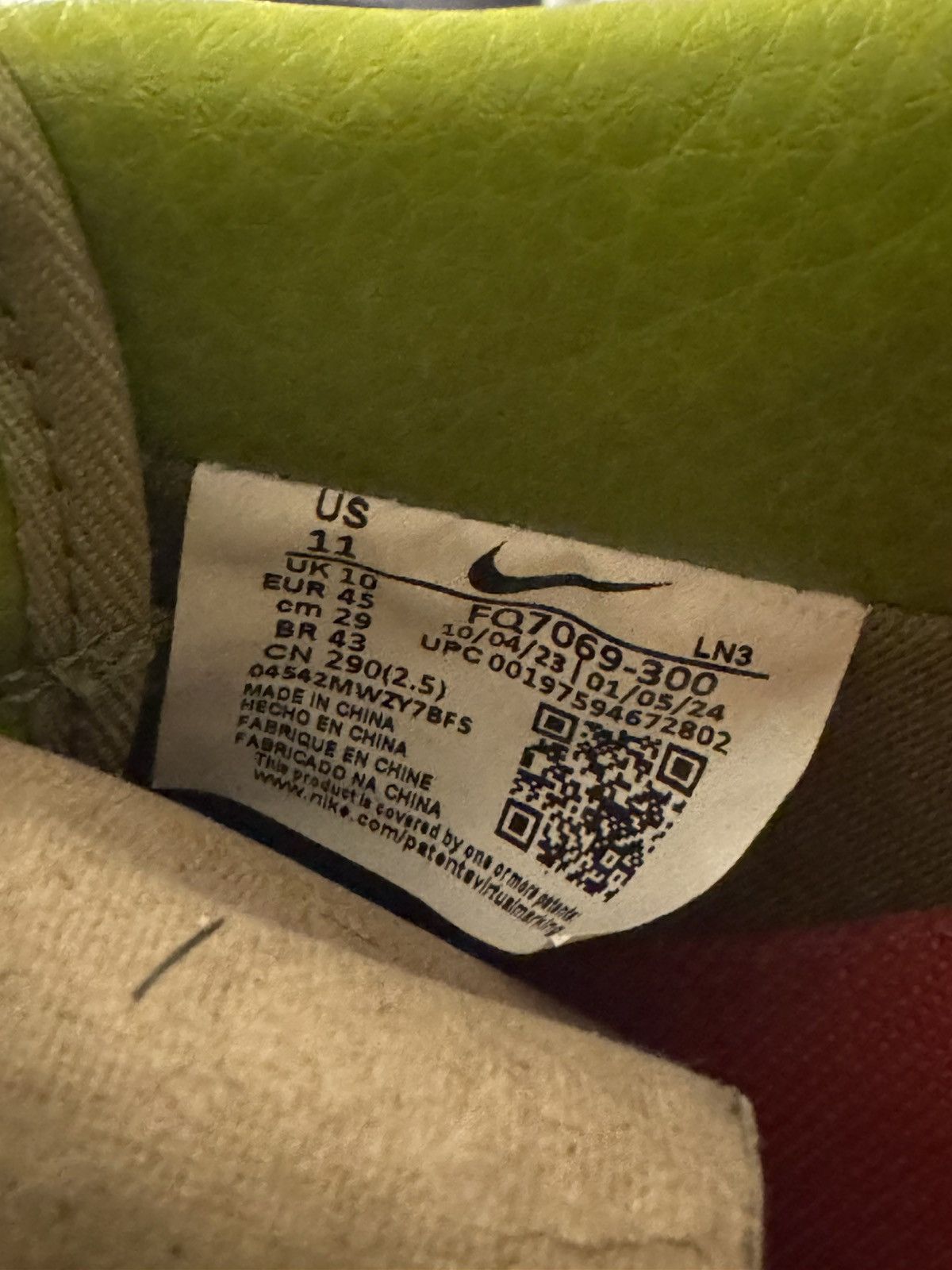 Sz 11-Cactus Plant Flea Market x Nike Air Force 1 “Moss”