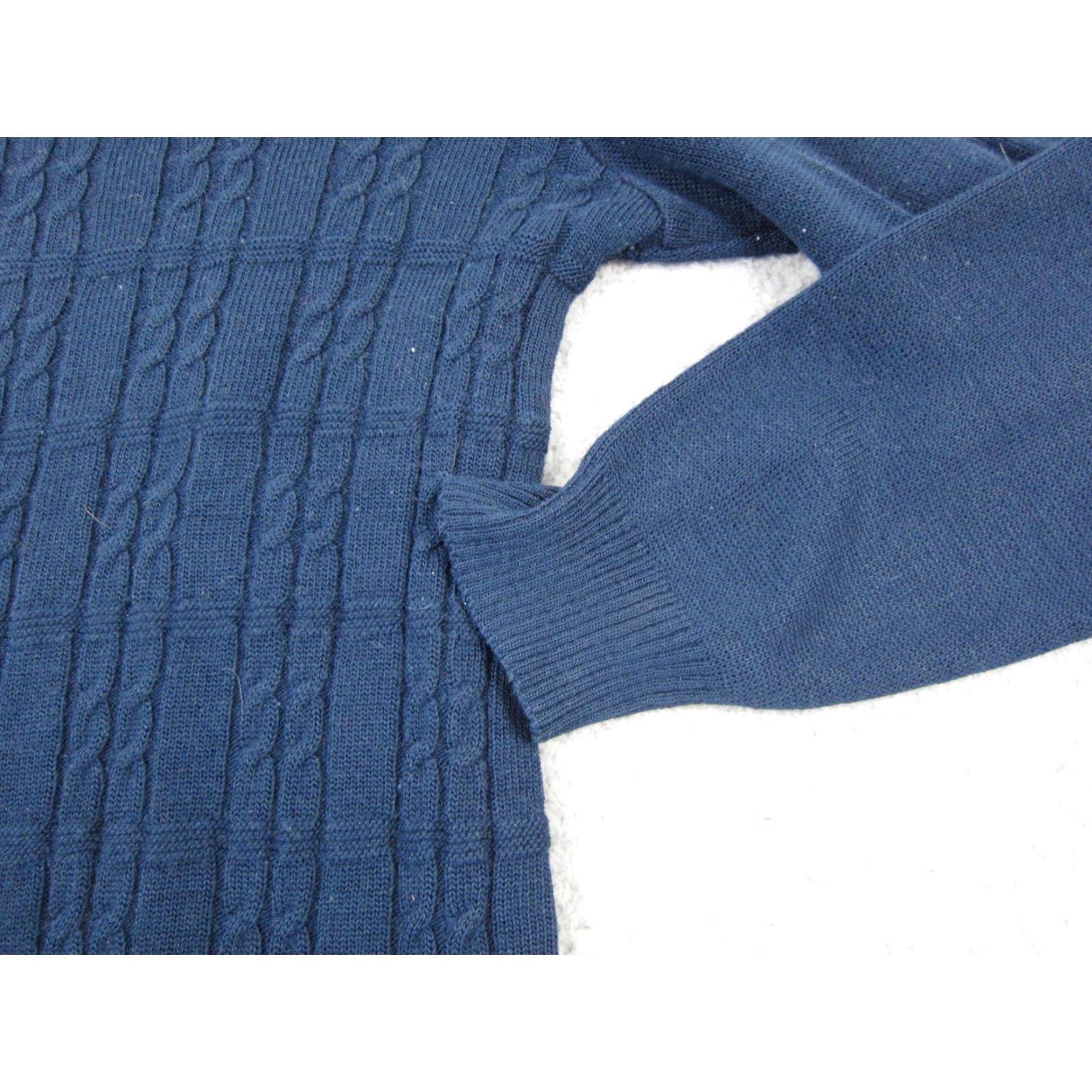 Vintage VINTAGE German Sweater Womens L Blue Wool Polyester Made in Germany Knit 90s Pullover Crew Neck Long Sleeve Crew Neck Women USA 32-34 Size L / US 10 / IT 46 - 2 Thumbnail