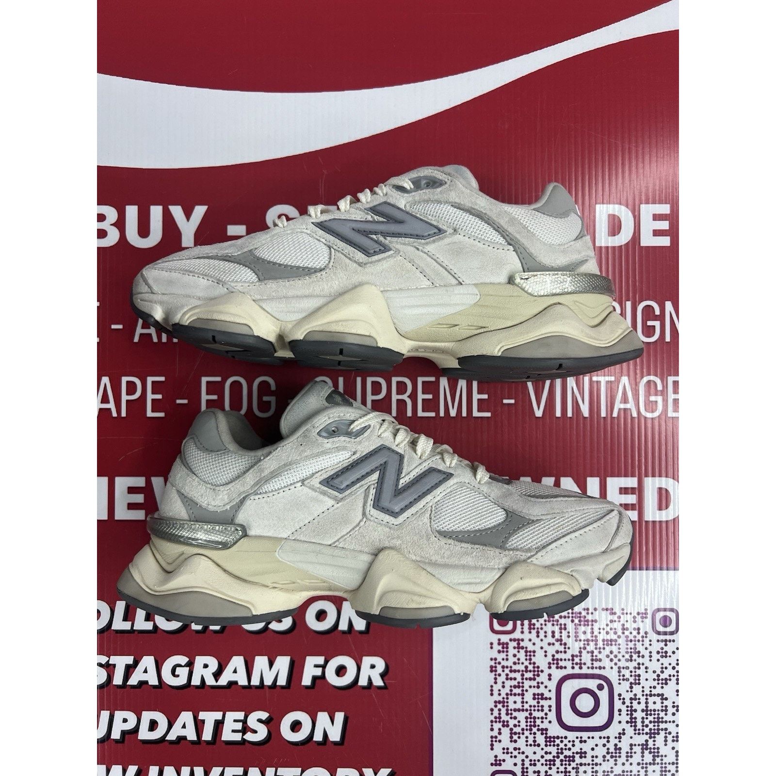 New Balance New Balance 9060 Sea Salt White Size 7 (U9060ECA) Size US 7 / EU 40 - 2 Thumbnail